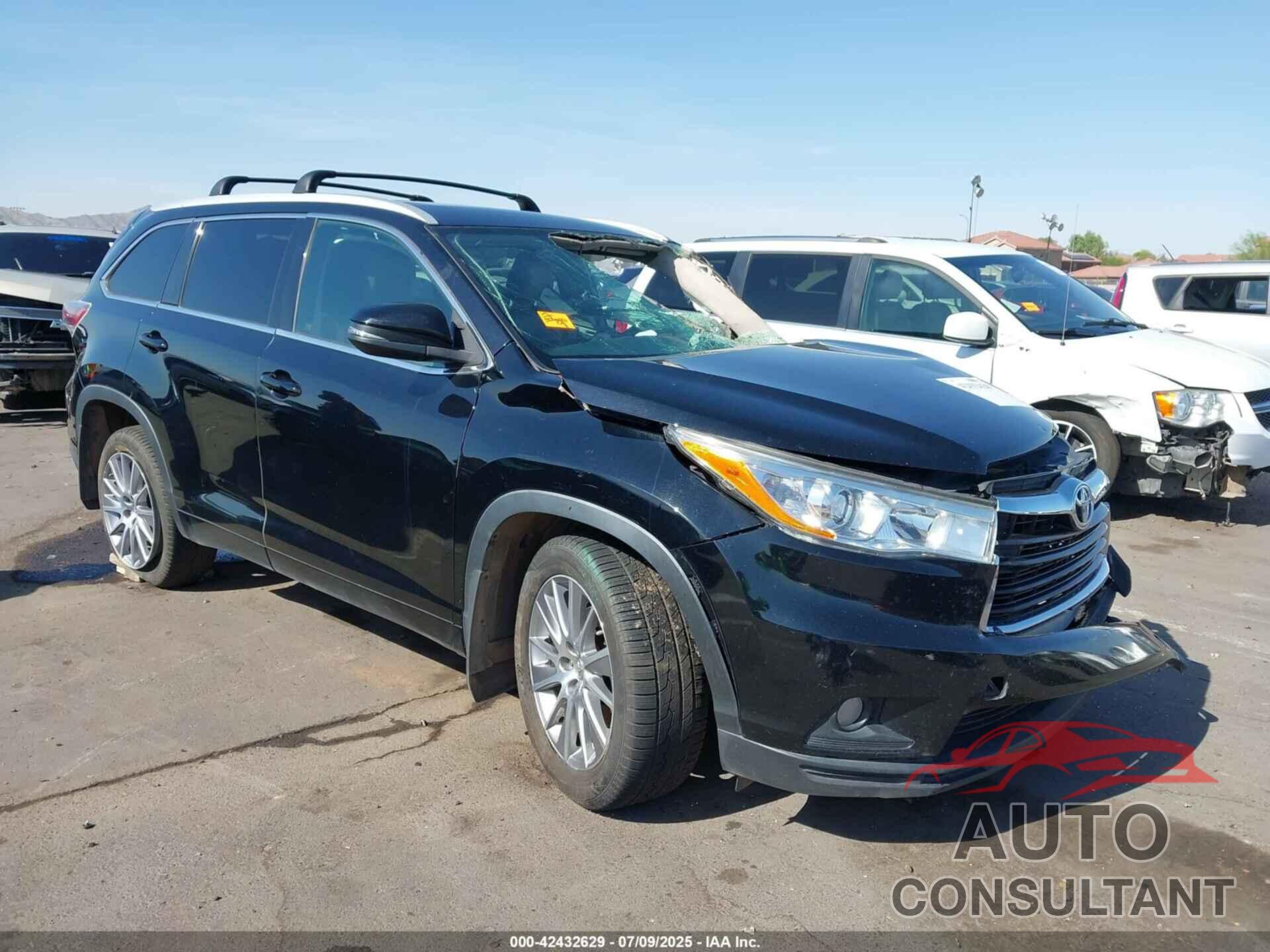 TOYOTA HIGHLANDER 2015 - 5TDJKRFH8FS102202