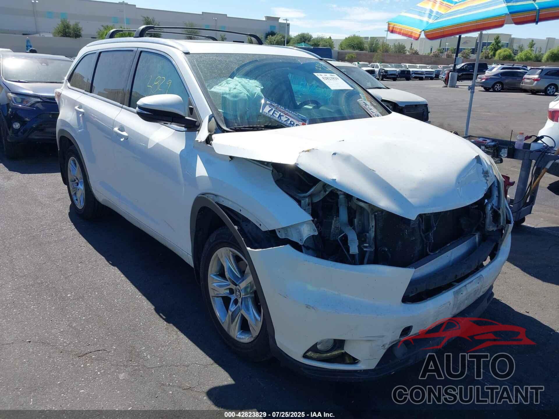 TOYOTA HIGHLANDER 2016 - 5TDDKRFH8GS240756