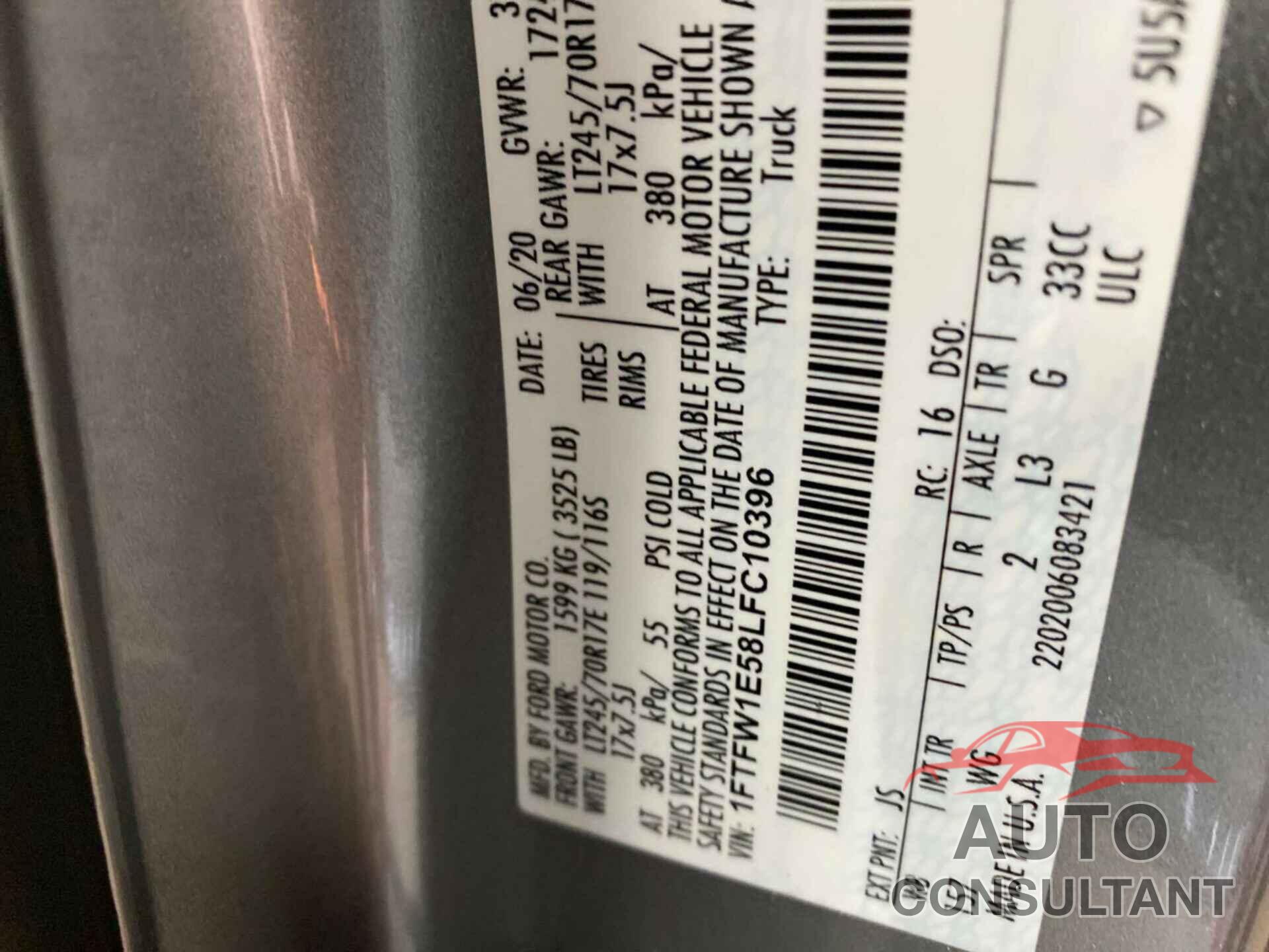 FORD F-150 2020 - 1FTFW1E58LFC10396