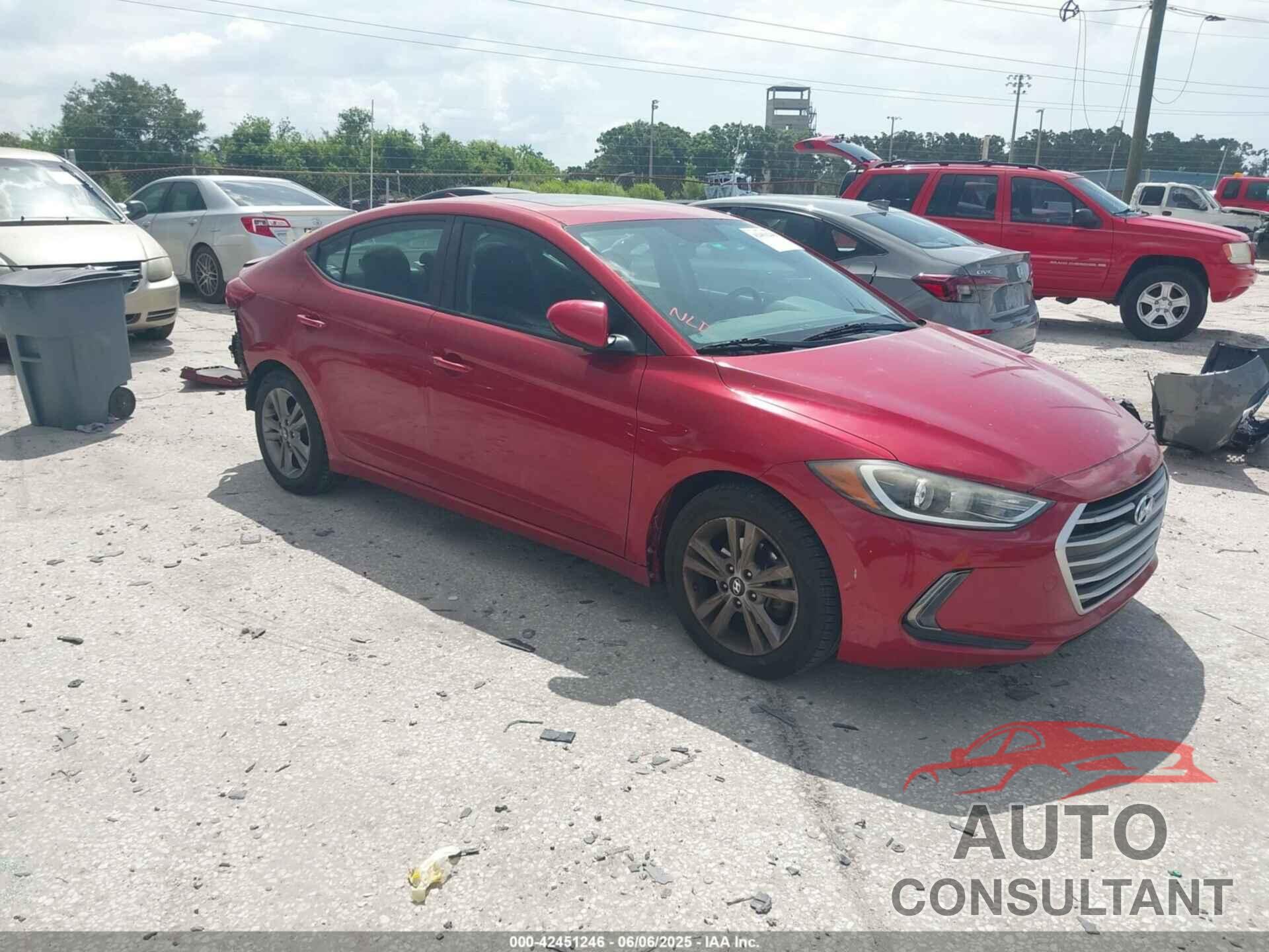 HYUNDAI ELANTRA 2017 - KMHD84LF7HU253706