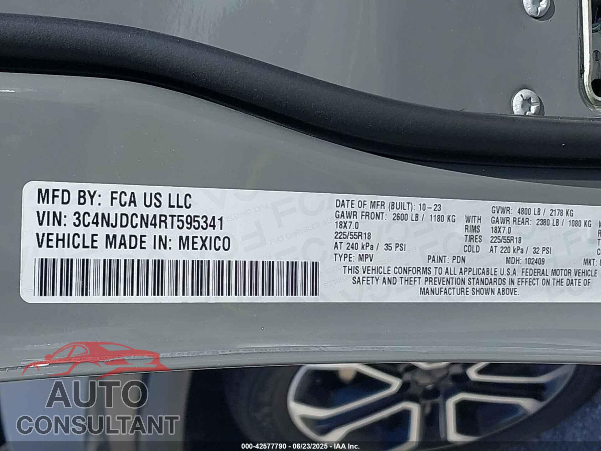 JEEP COMPASS 2024 - 3C4NJDCN4RT595341