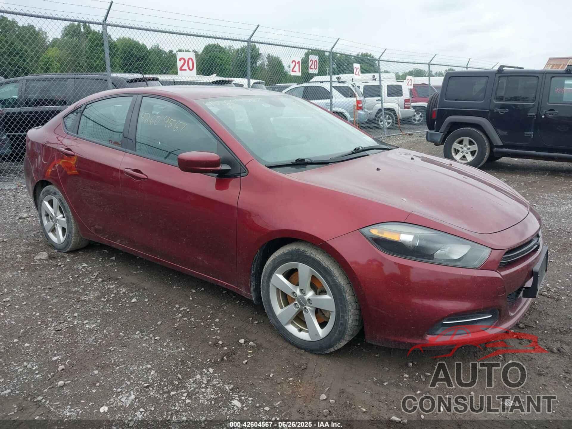 DODGE DART 2015 - 1C3CDFBB3FD301564