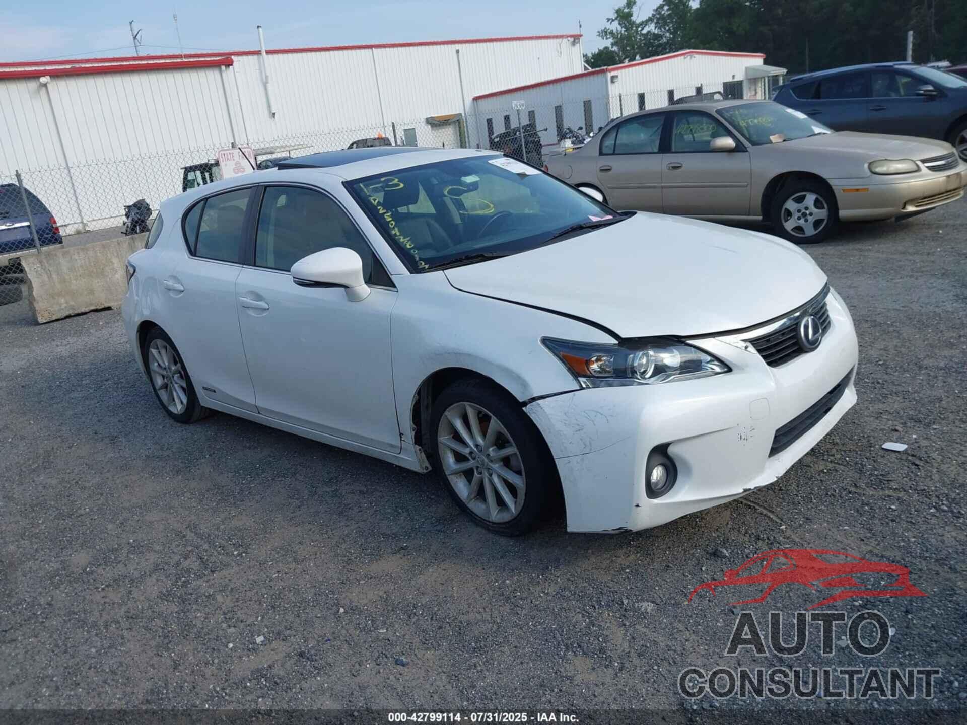 LEXUS CT 200H 2012 - JTHKD5BH5C2113205