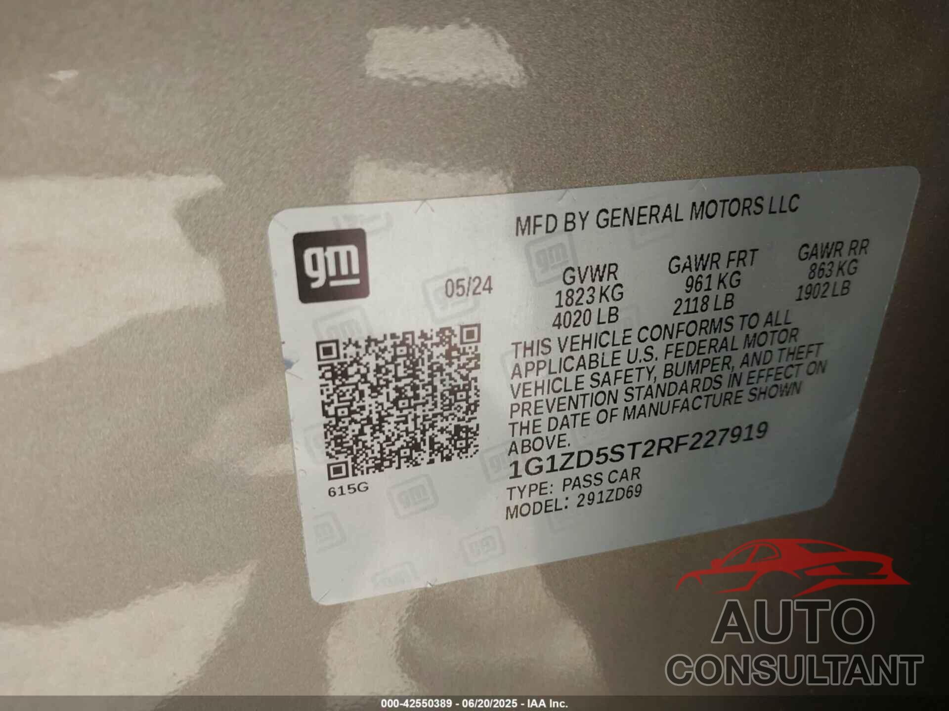 CHEVROLET MALIBU 2024 - 1G1ZD5ST2RF227919