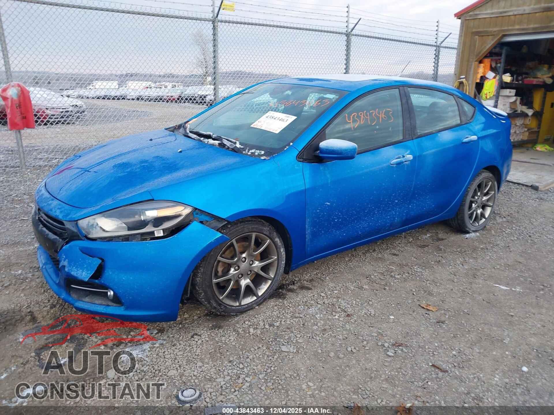 DODGE DART 2015 - 1C3CDFBB3FD242127