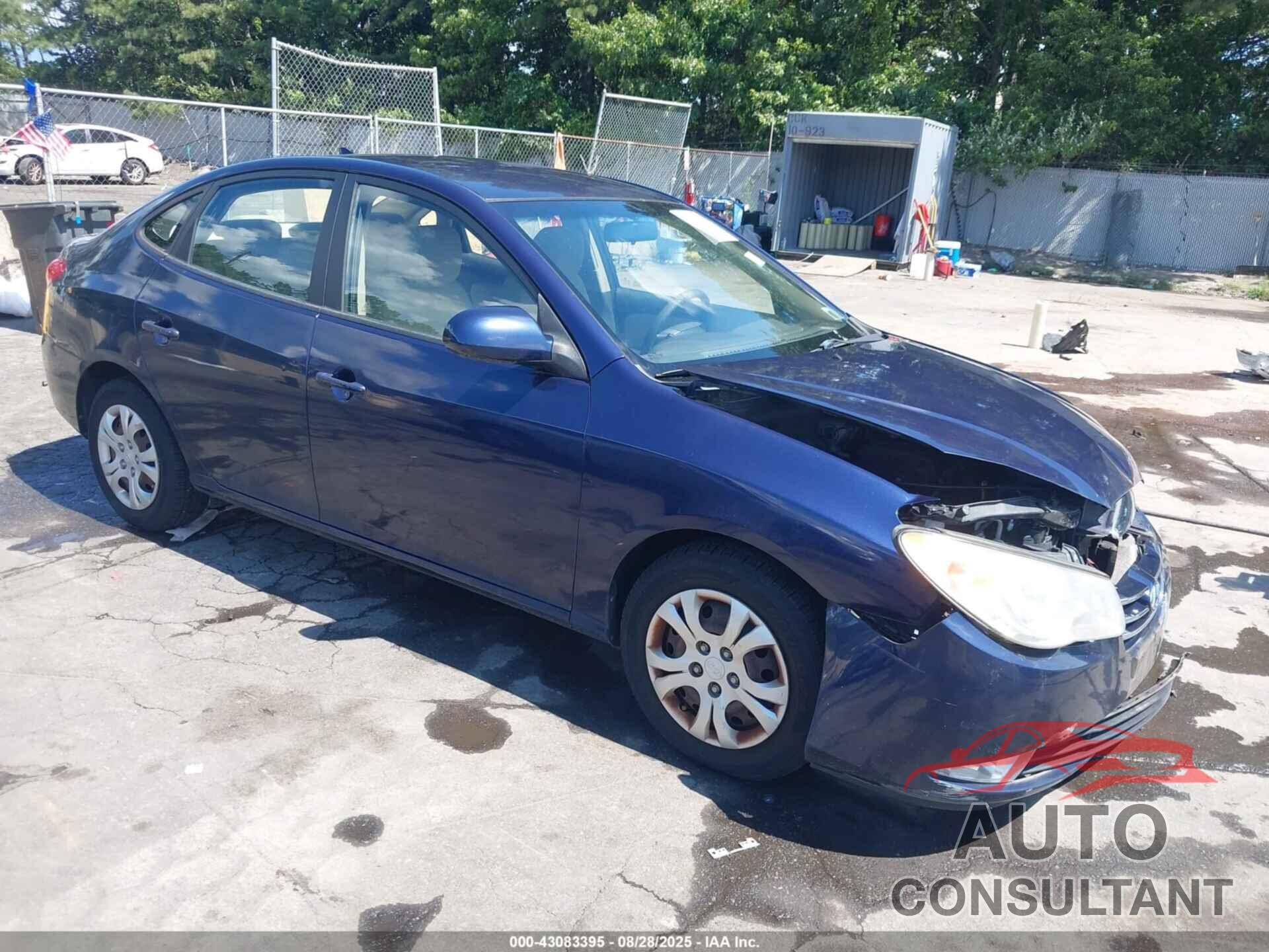 HYUNDAI ELANTRA 2010 - KMHDU4AD7AU160607