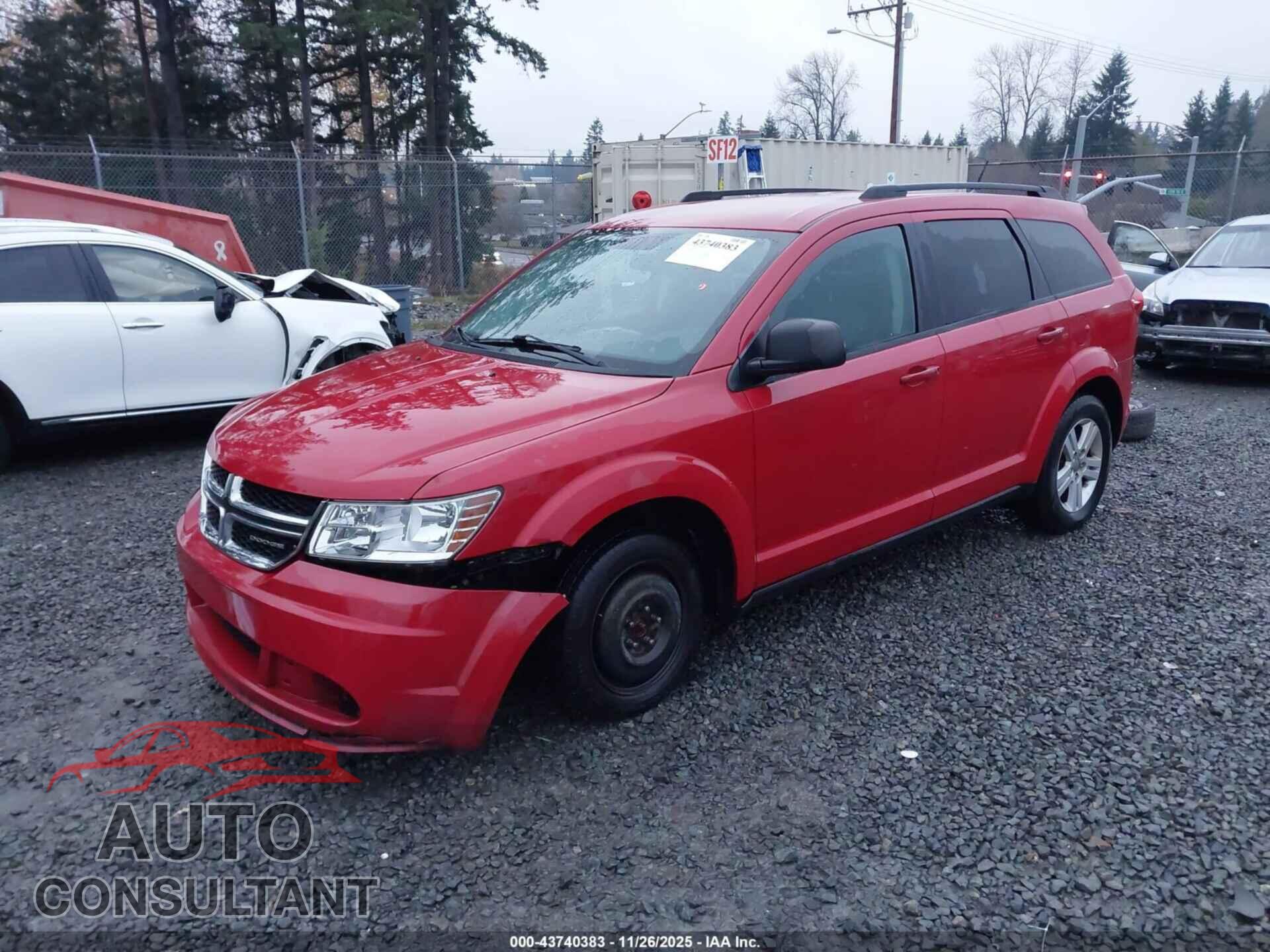 DODGE JOURNEY 2012 - 3C4PDCAB4CT260722