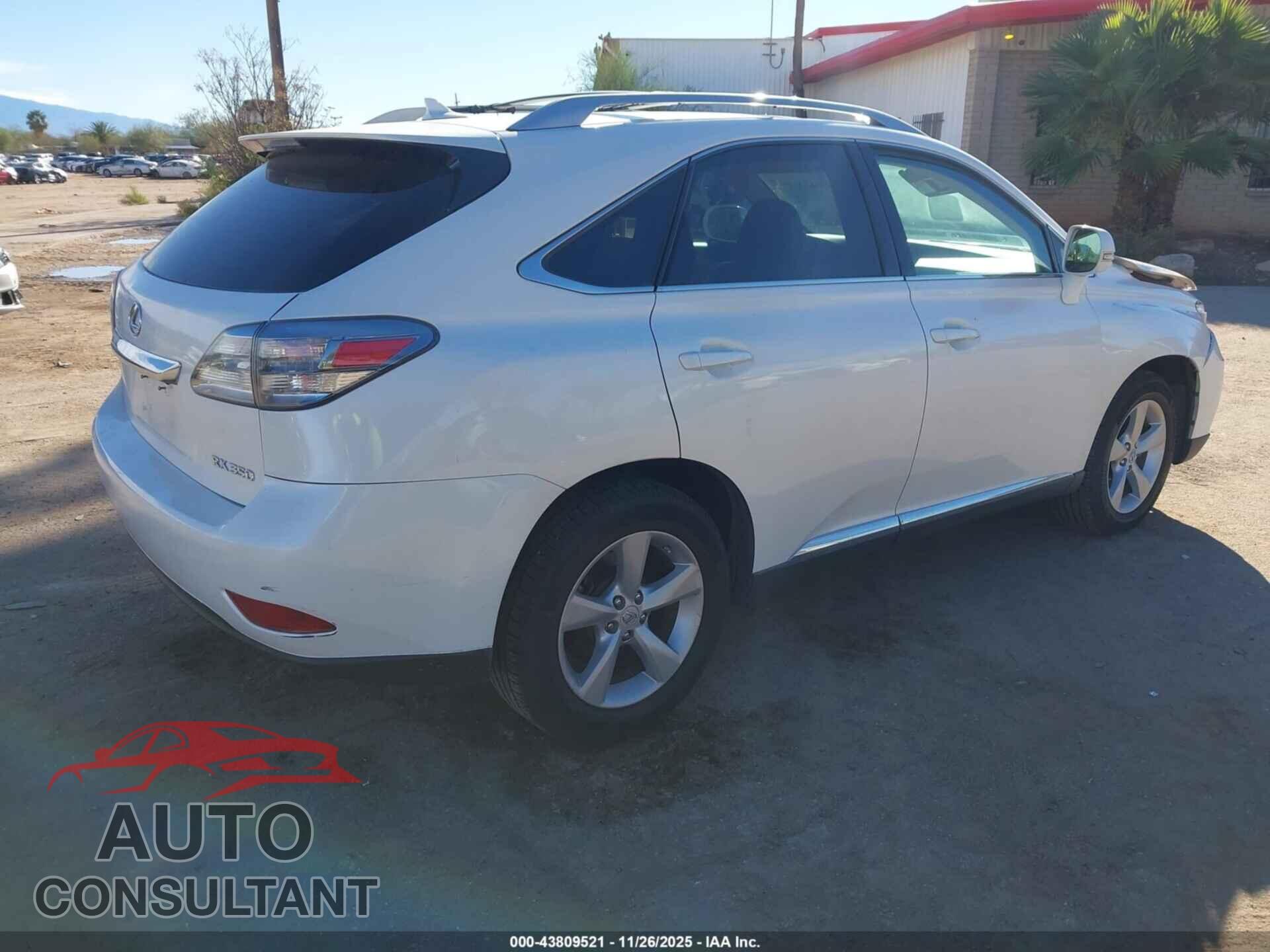 LEXUS RX 350 2012 - 2T2ZK1BA3CC069686