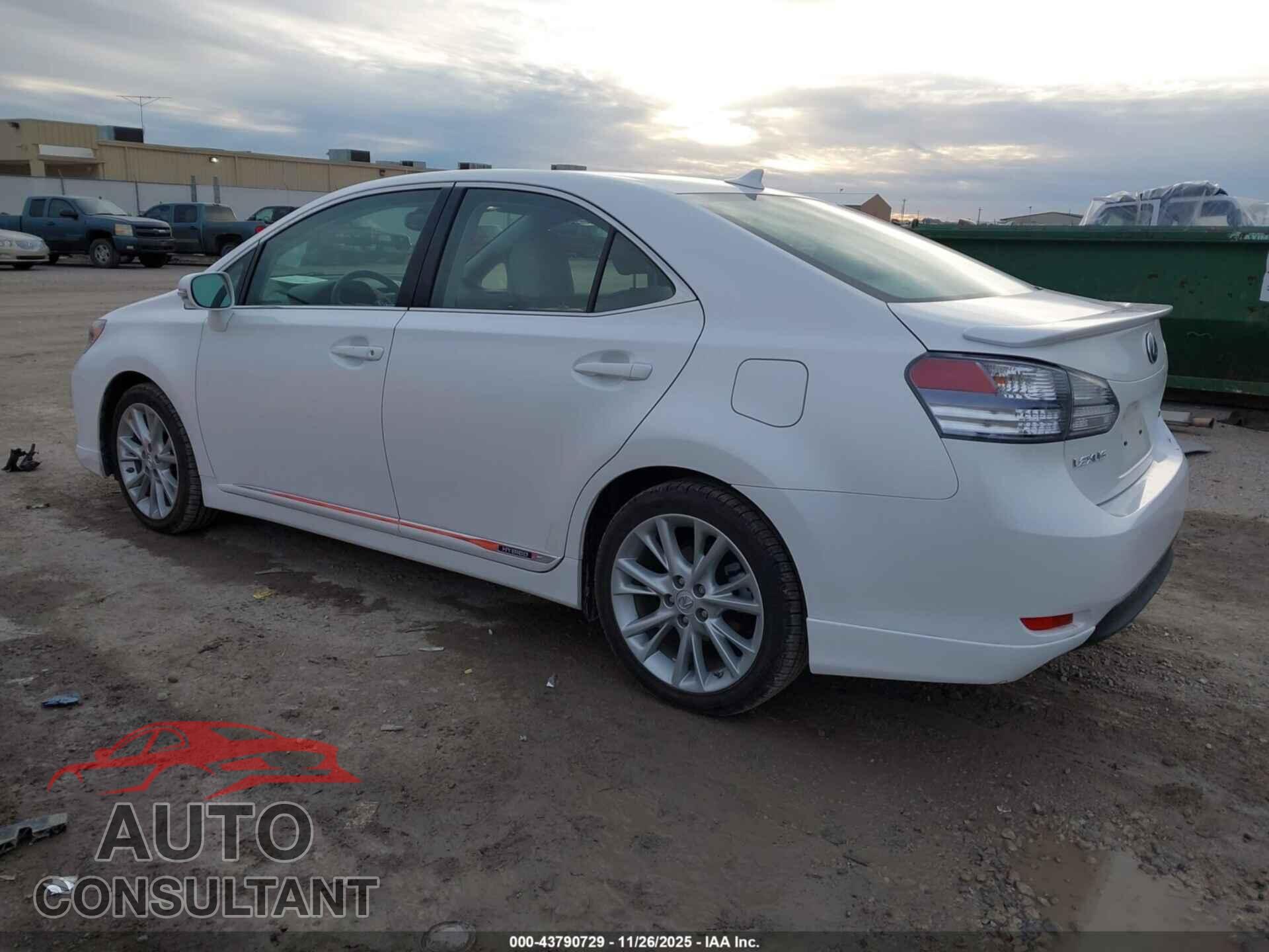 LEXUS HS 250H 2010 - JTHBB1BAXA2022364
