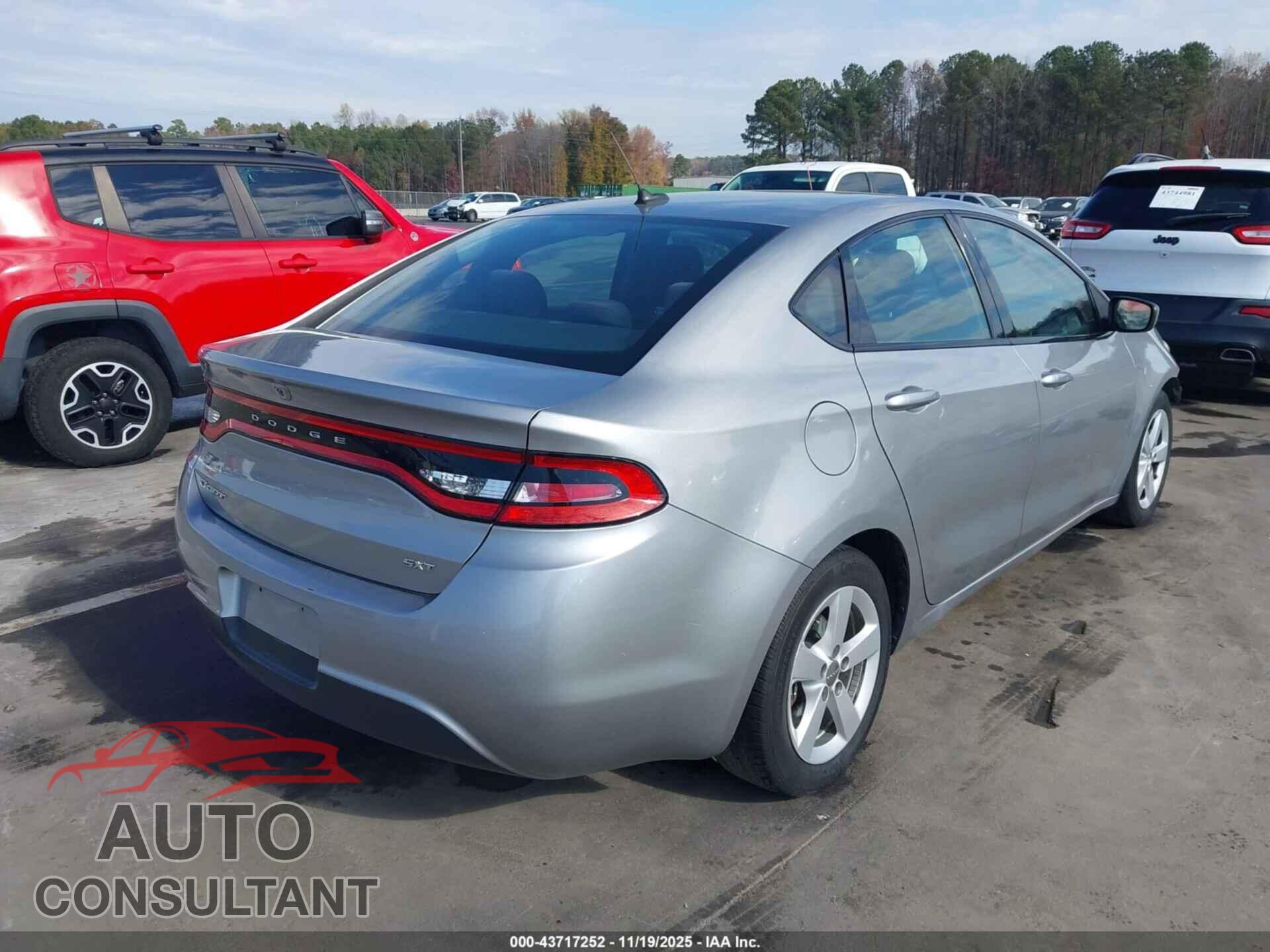 DODGE DART 2015 - 1C3CDFBB0FD238312