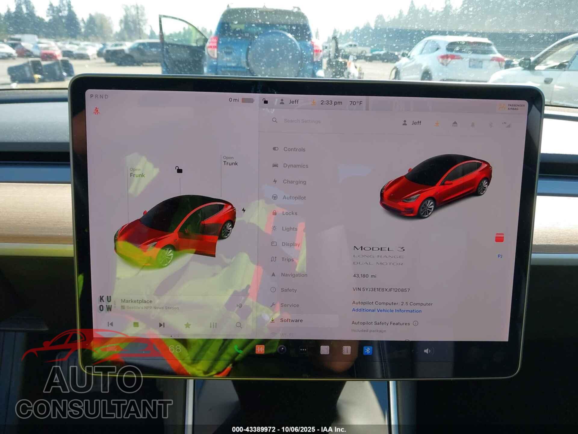 TESLA MODEL 3 2018 - 5YJ3E1EBXJF120857