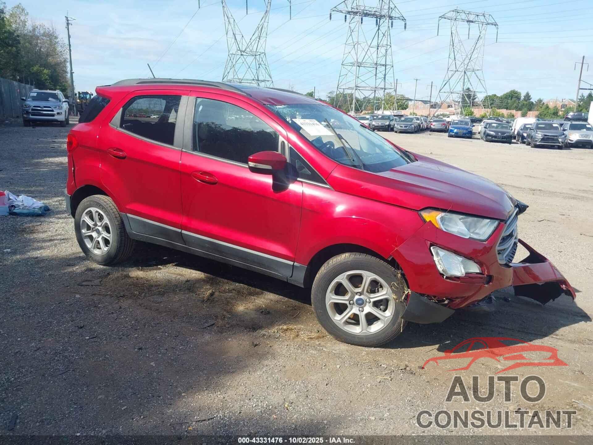 FORD ECOSPORT 2019 - MAJ3S2GE1KC294164