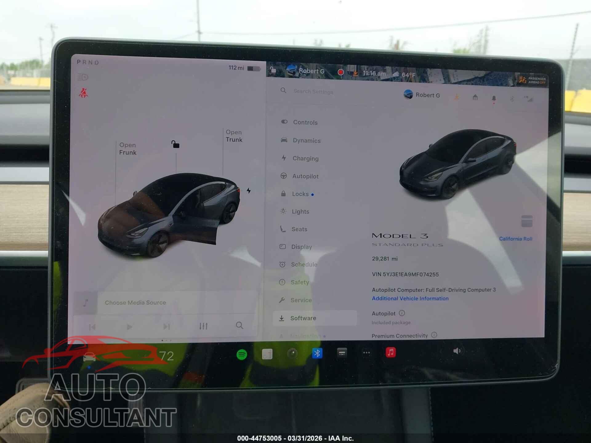 TESLA MODEL 3 2021 - 5YJ3E1EA9MF074255