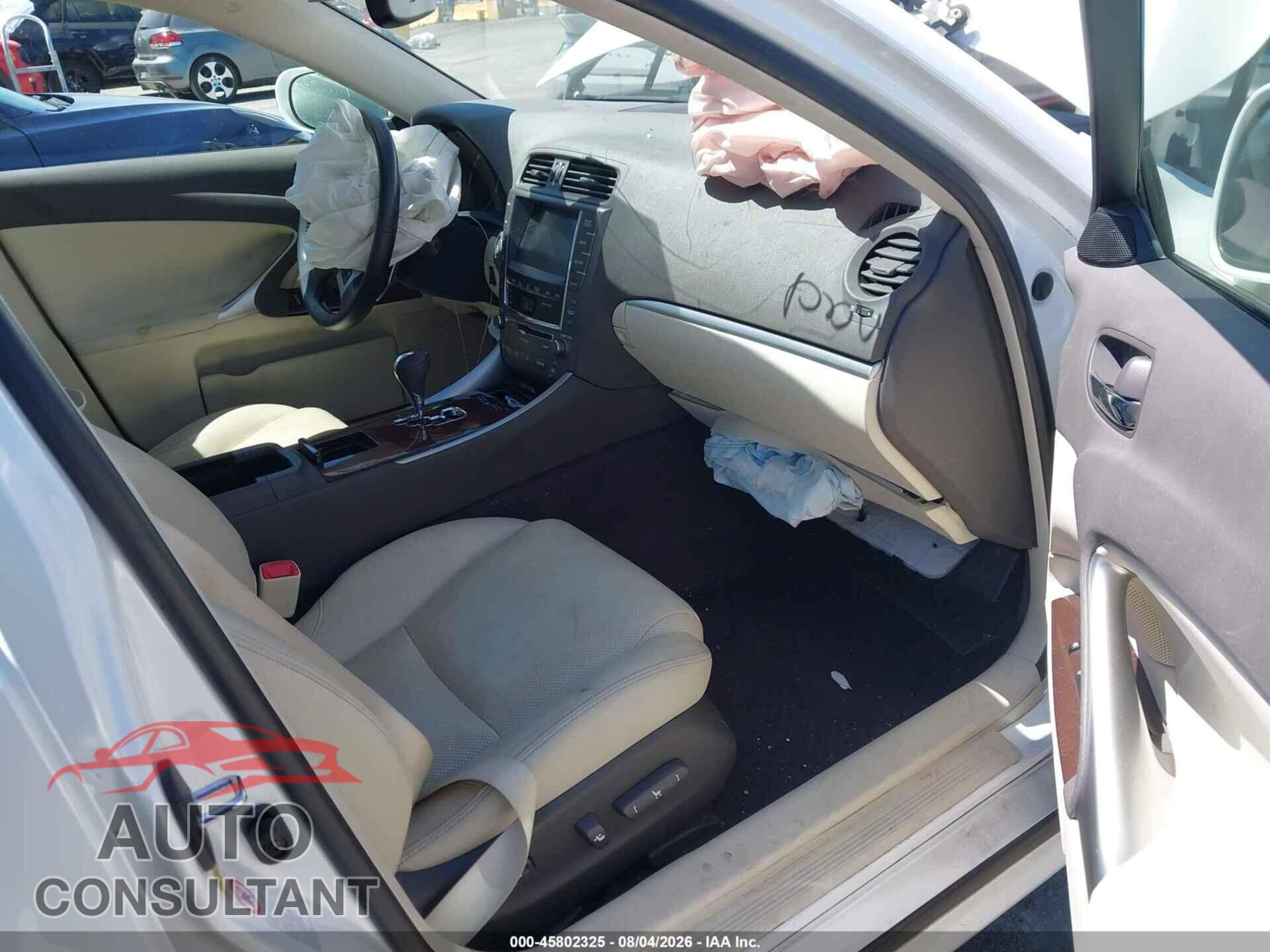 LEXUS IS 250 2012 - JTHBF5C21C2103100