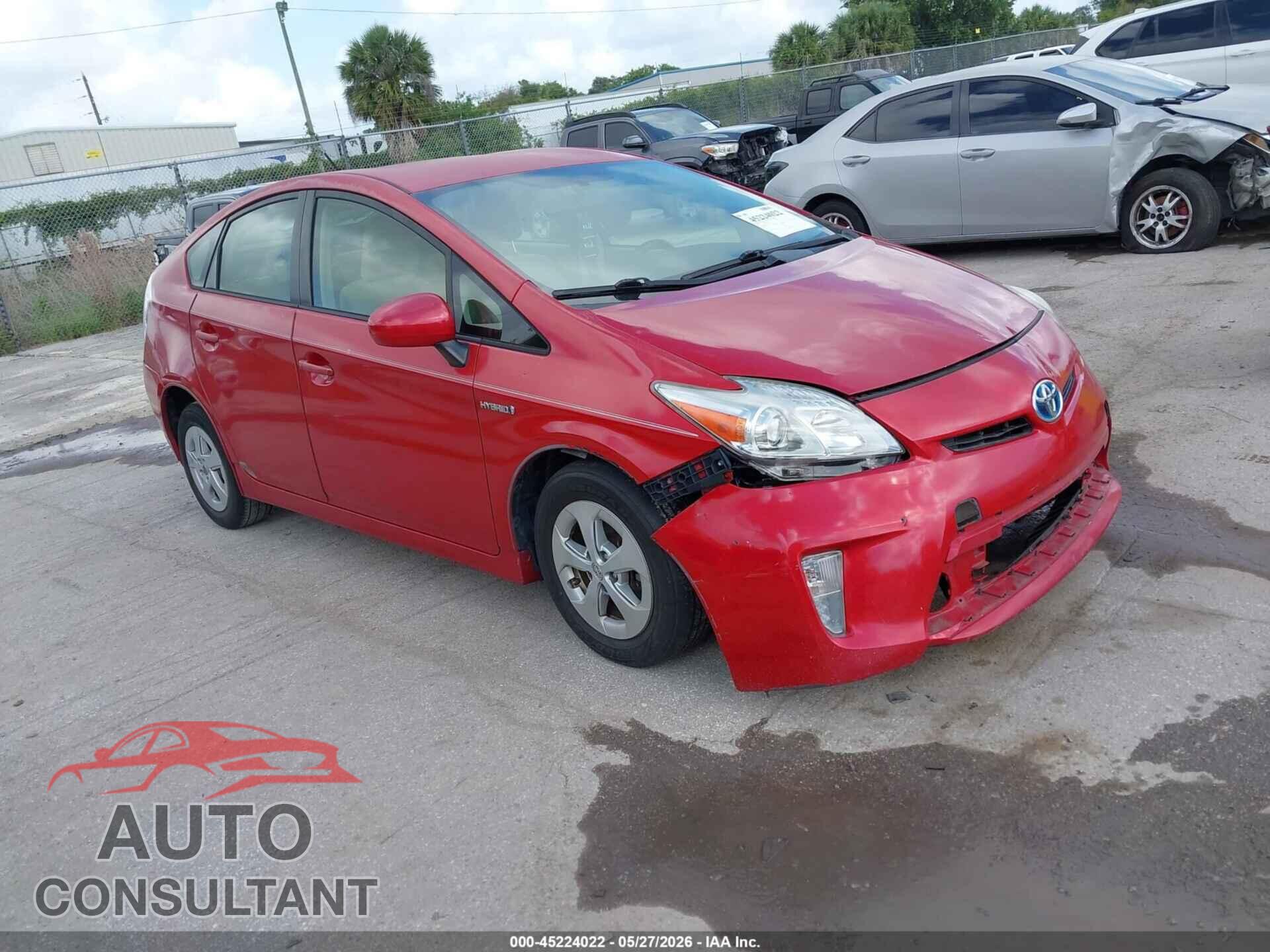TOYOTA PRIUS 2012 - JTDKN3DU7C5458697