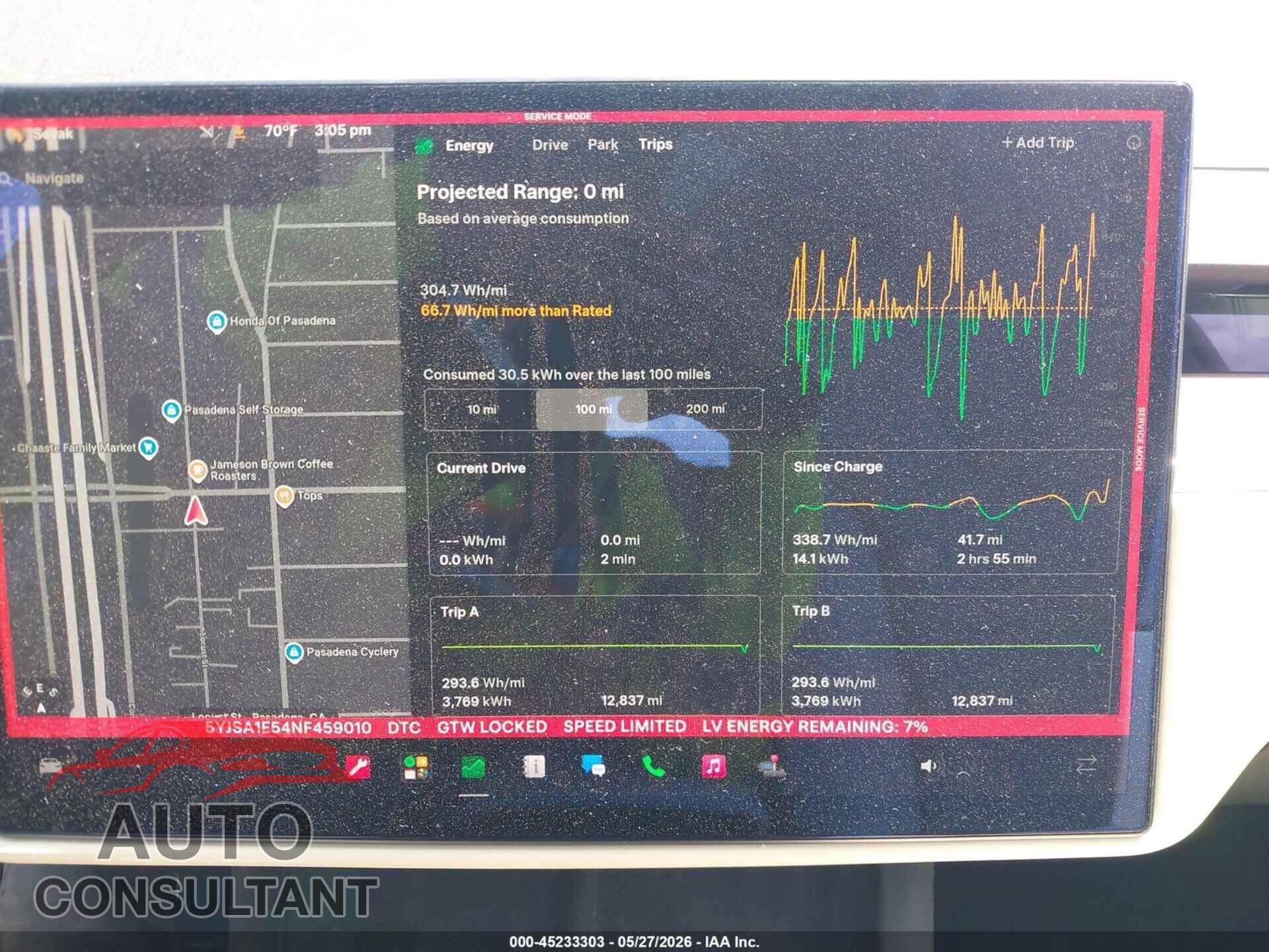 TESLA MODEL S 2022 - 5YJSA1E54NF459010