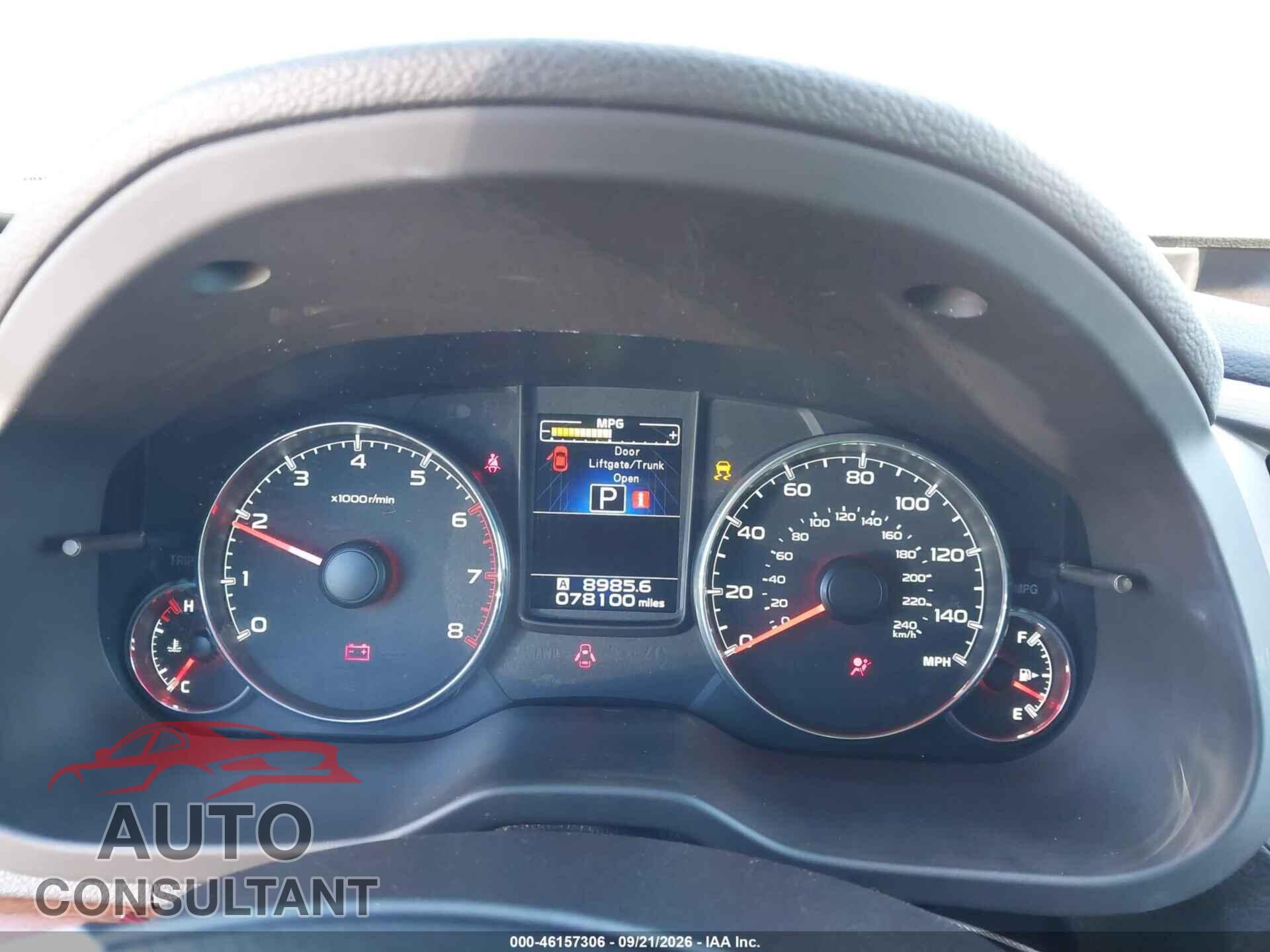 SUBARU OUTBACK 2014 - 4S4BRBLC1E3320123
