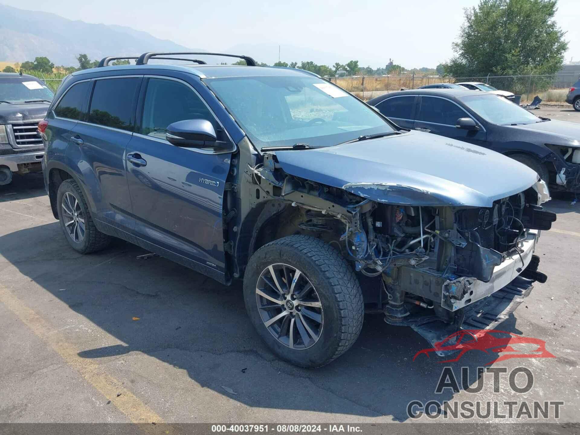 TOYOTA HIGHLANDER HYBRID 2017 - 5TDJGRFH2HS022558