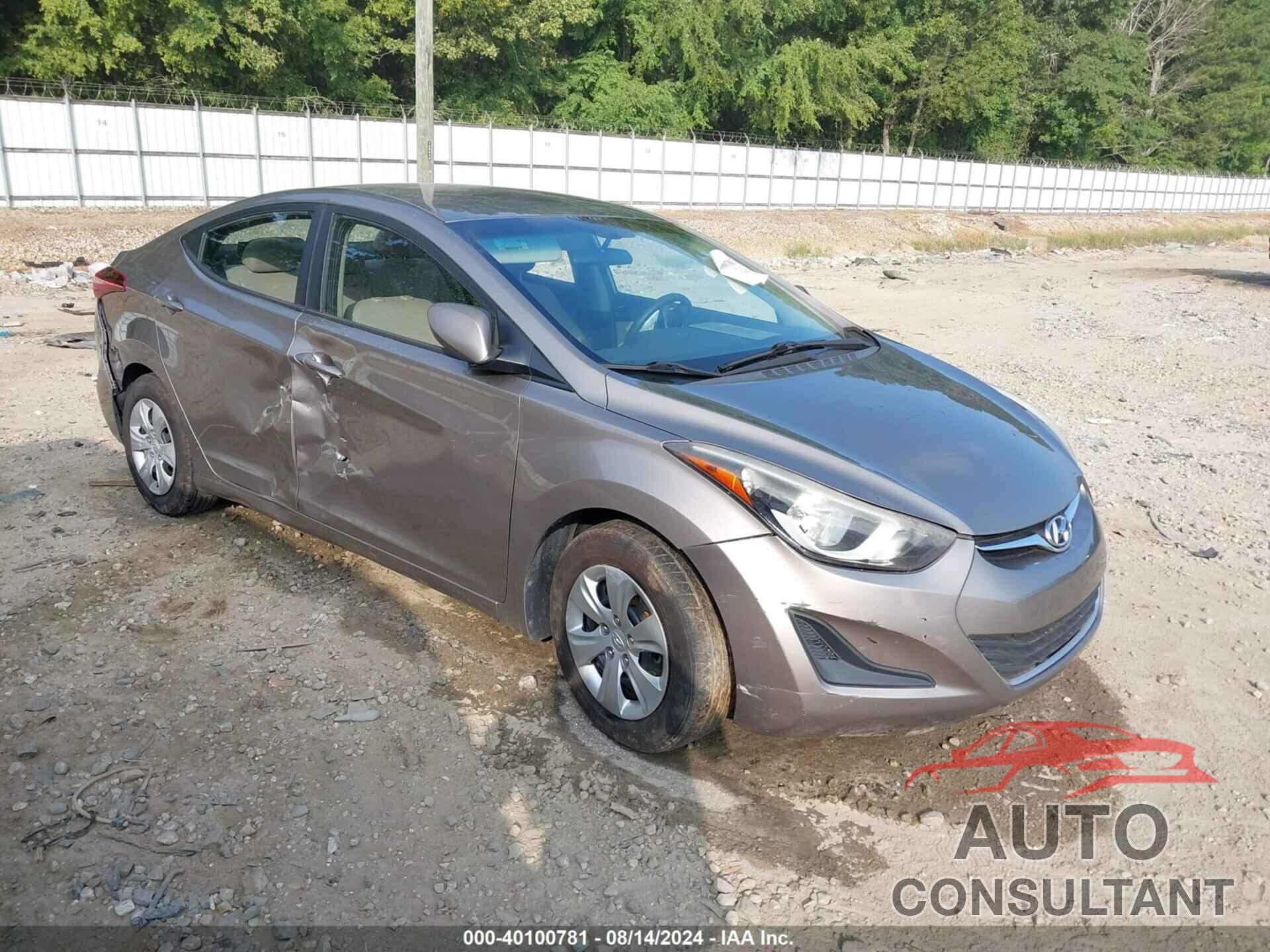 HYUNDAI ELANTRA 2016 - 5NPDH4AE3GH760805