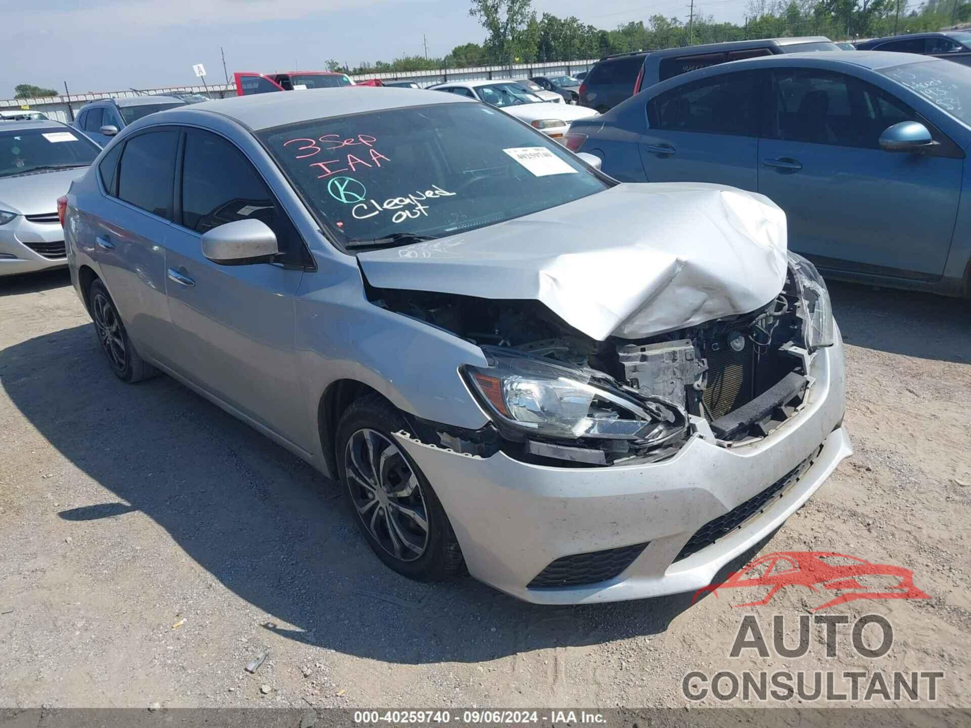 NISSAN SENTRA 2017 - 3N1AB7AP1HY280695