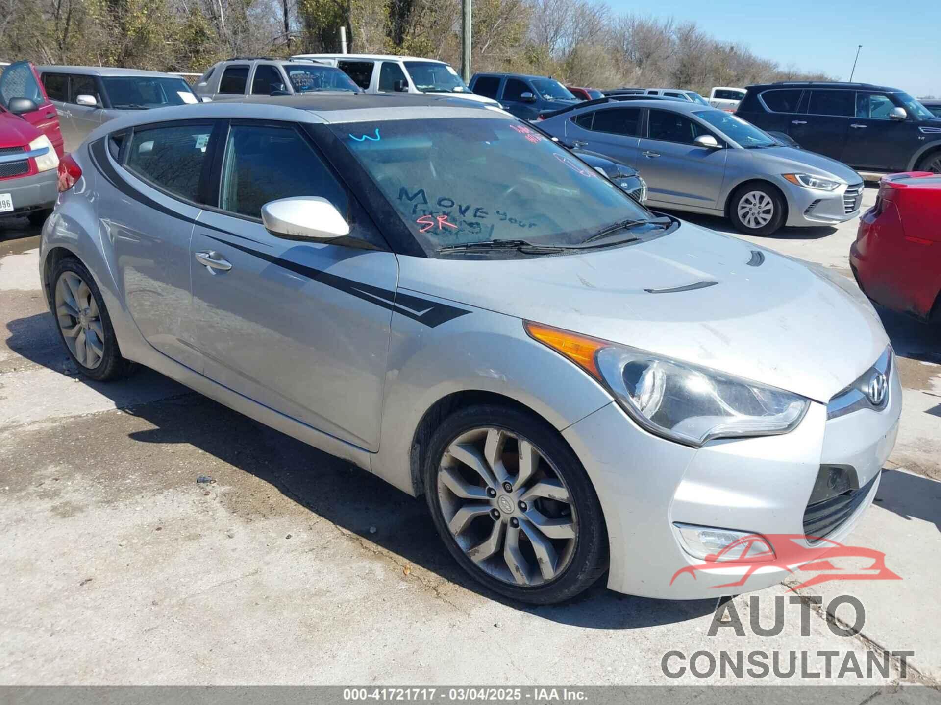 HYUNDAI VELOSTER 2013 - KMHTC6AD3DU092305