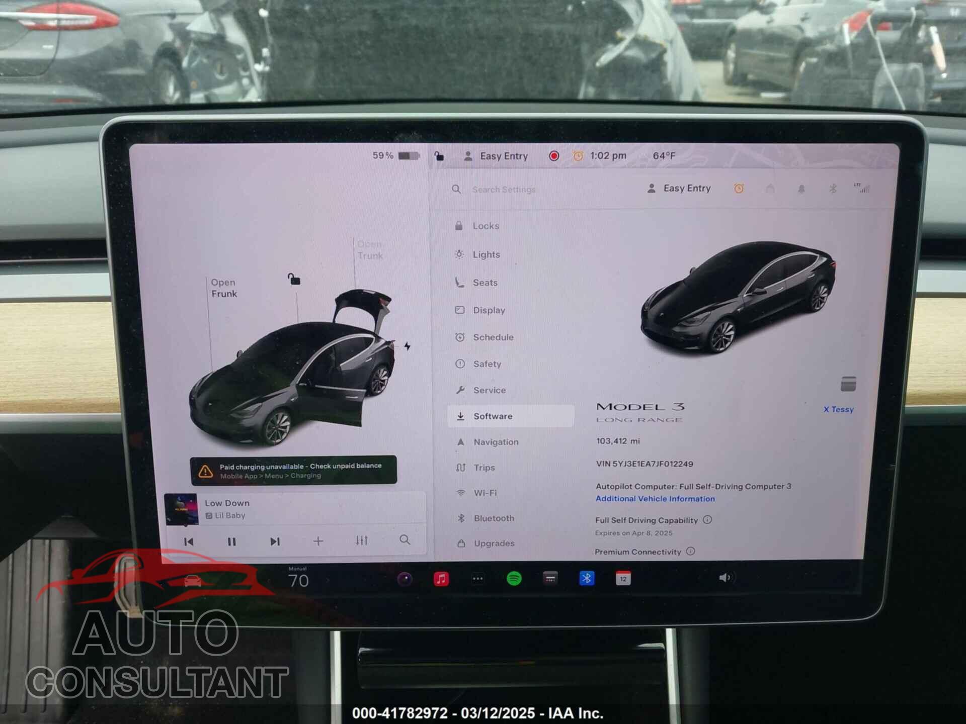 TESLA MODEL 3 2018 - 5YJ3E1EA7JF012249