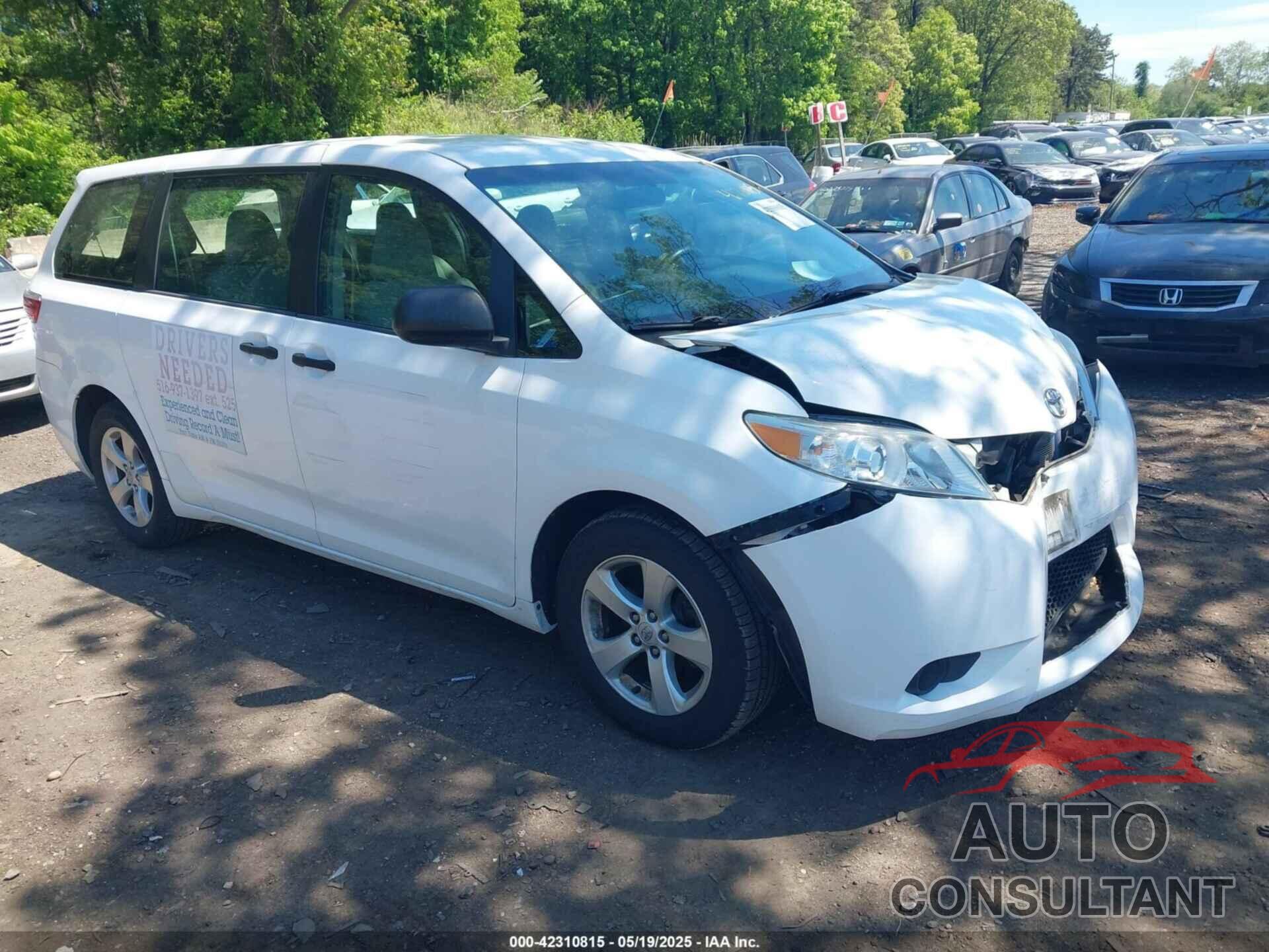 TOYOTA SIENNA 2015 - 5TDZK3DCXFS640245