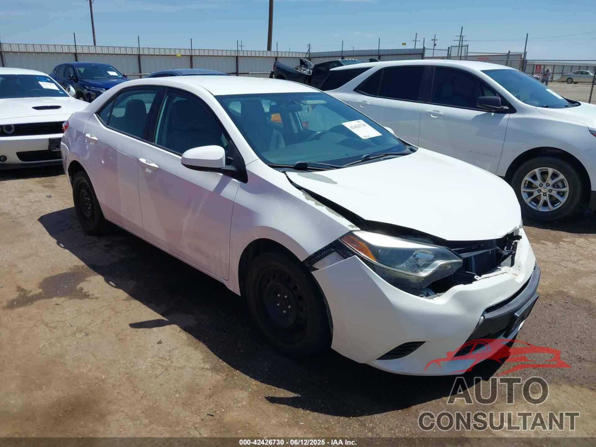 TOYOTA COROLLA 2014 - 5YFBURHE8EP021001
