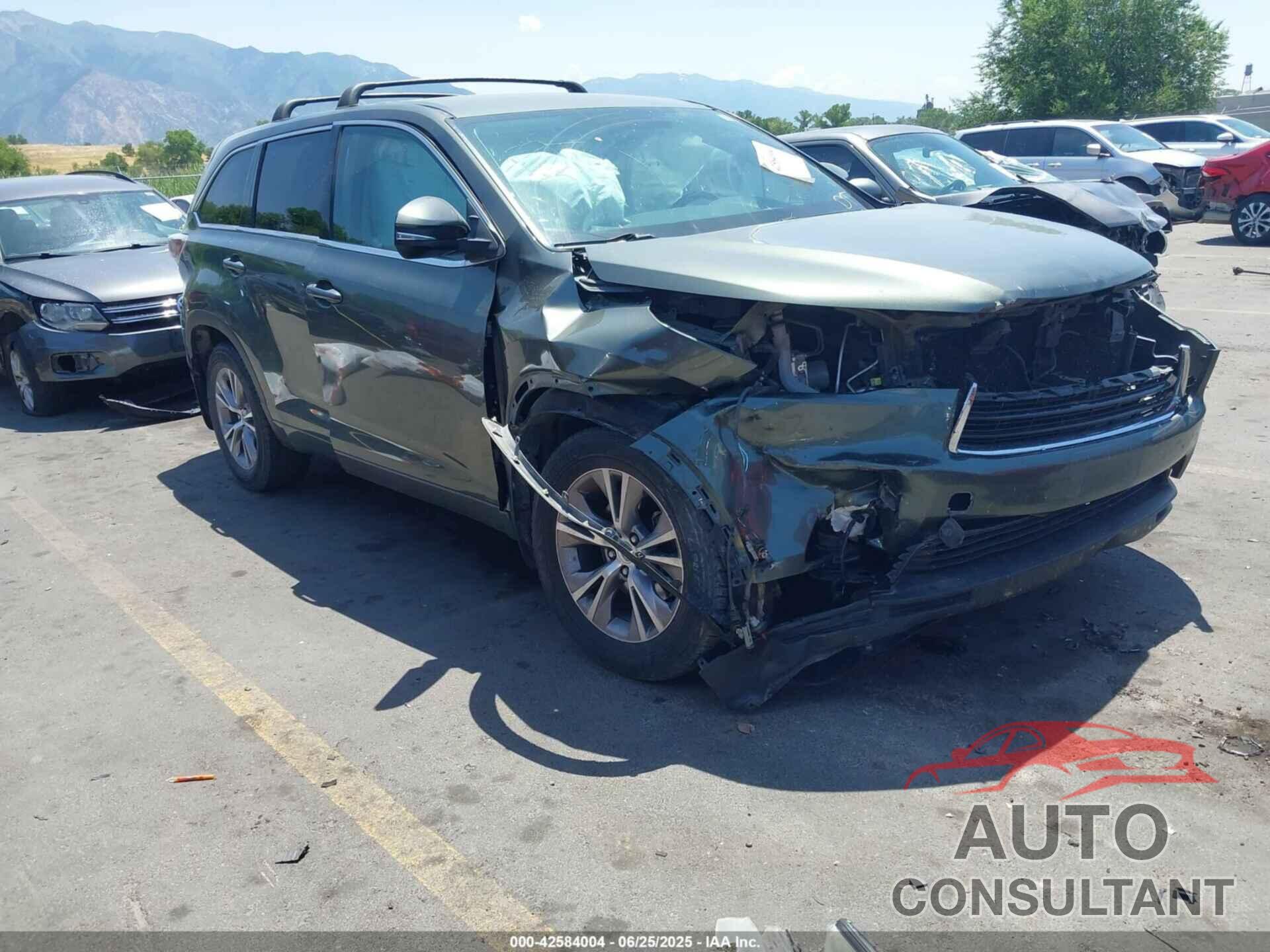 TOYOTA HIGHLANDER 2014 - 5TDBKRFH1ES059406