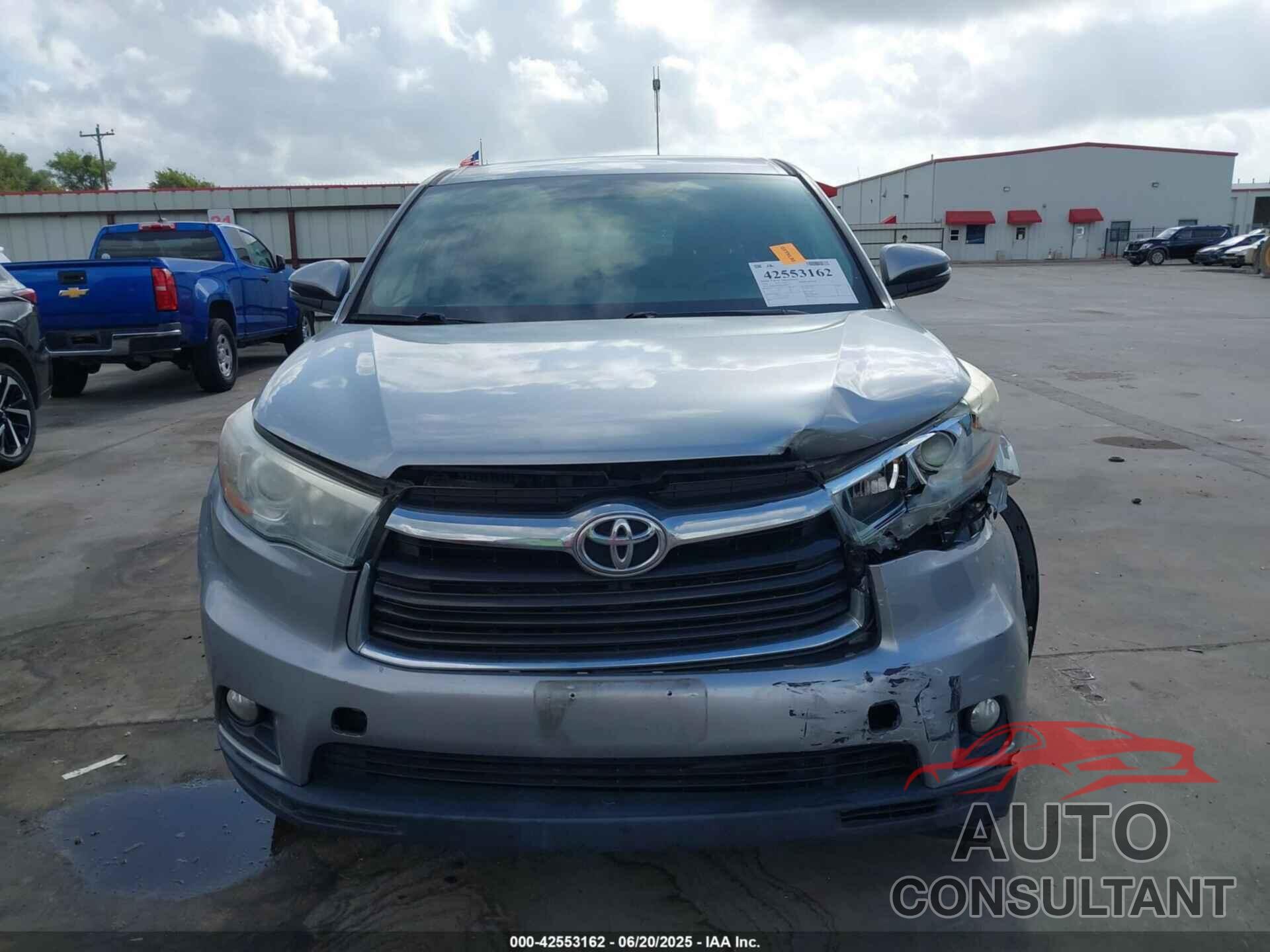 TOYOTA HIGHLANDER 2016 - 5TDZKRFH1GS169695