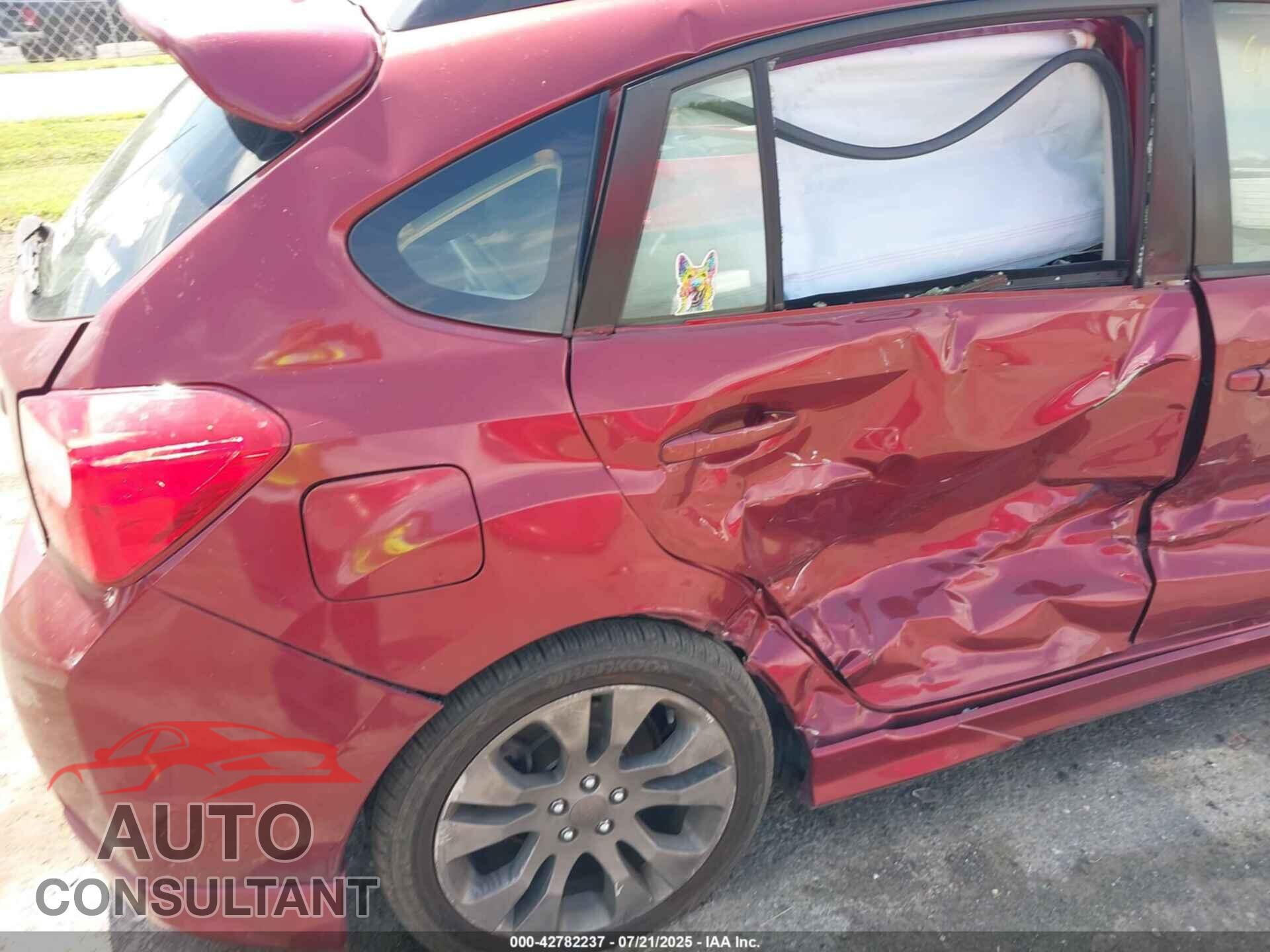 SUBARU IMPREZA 2012 - JF1GPAS69CH242573