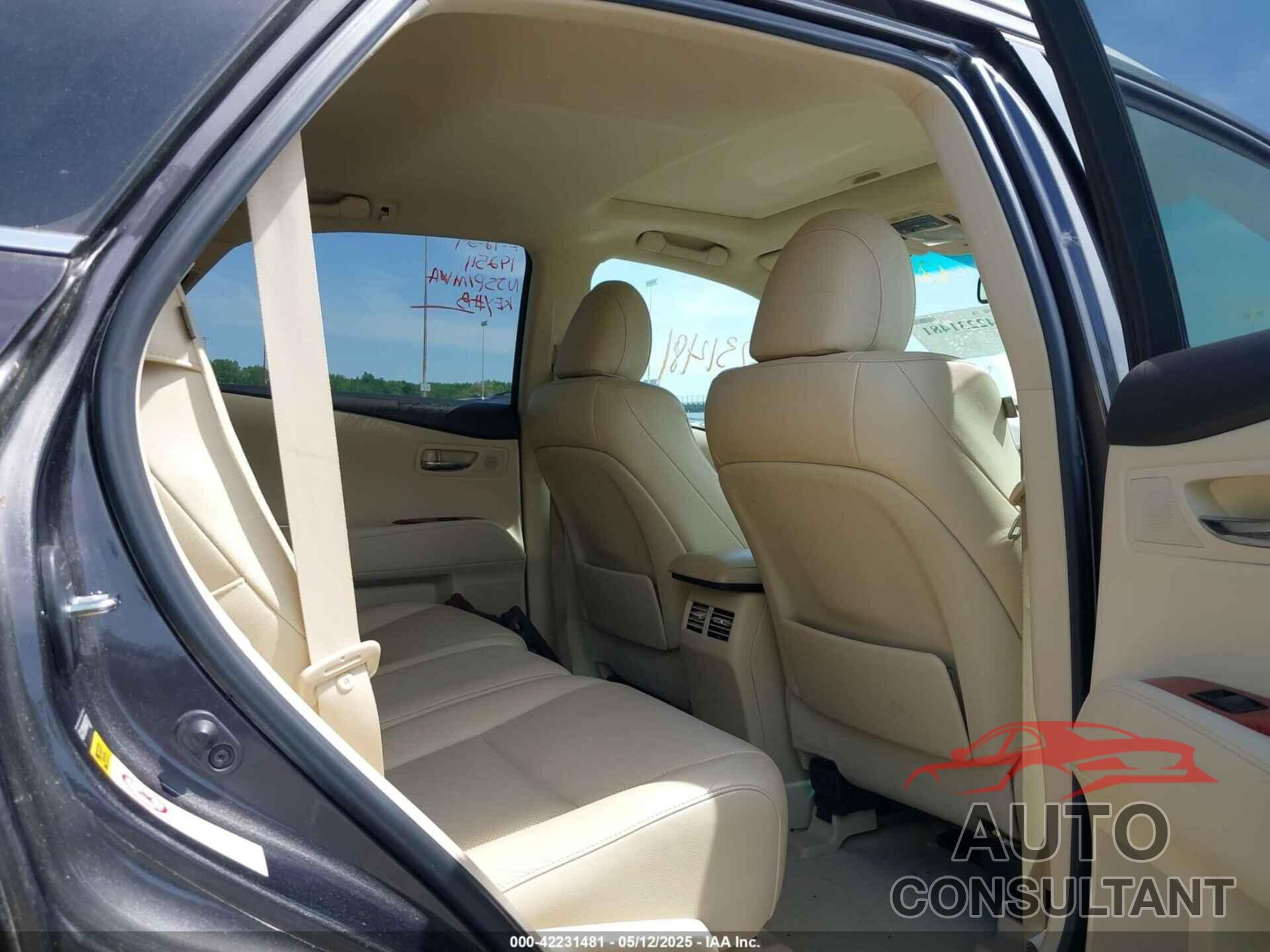 LEXUS RX 350 2010 - 2T2BK1BA0AC036272