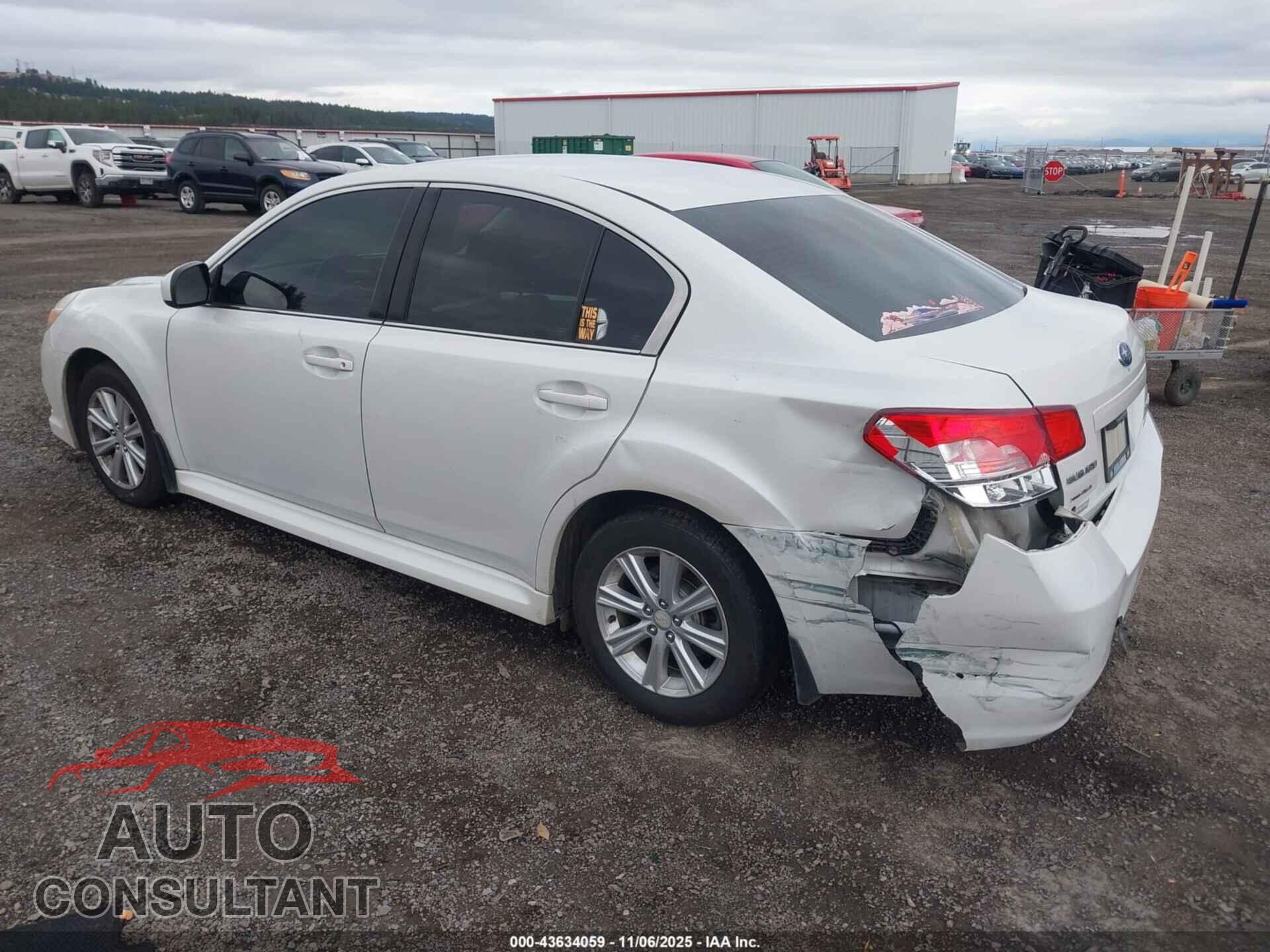 SUBARU LEGACY 2012 - 4S3BMBA64C3028186