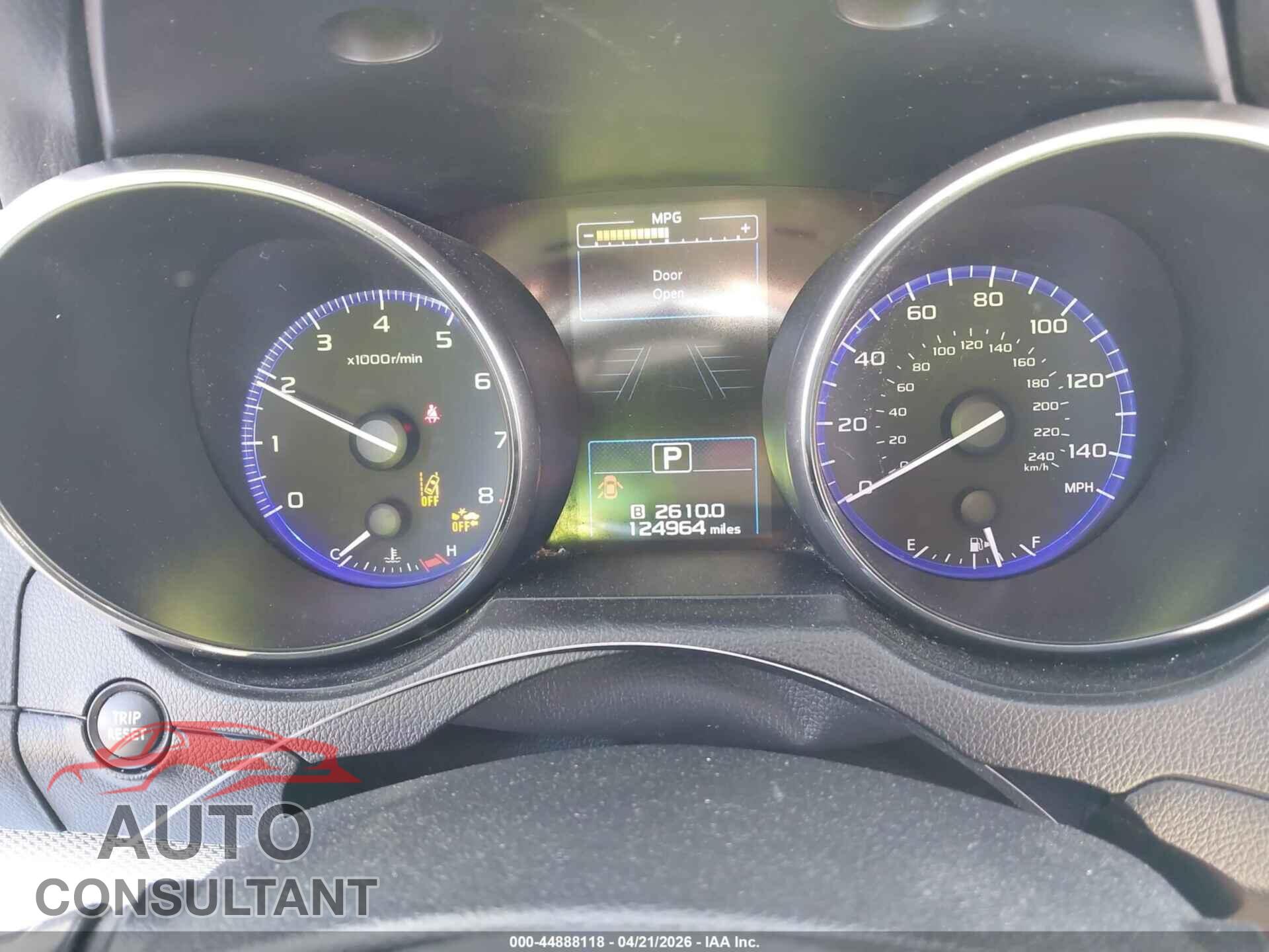 SUBARU OUTBACK 2016 - 4S4BSBFC6G3227763