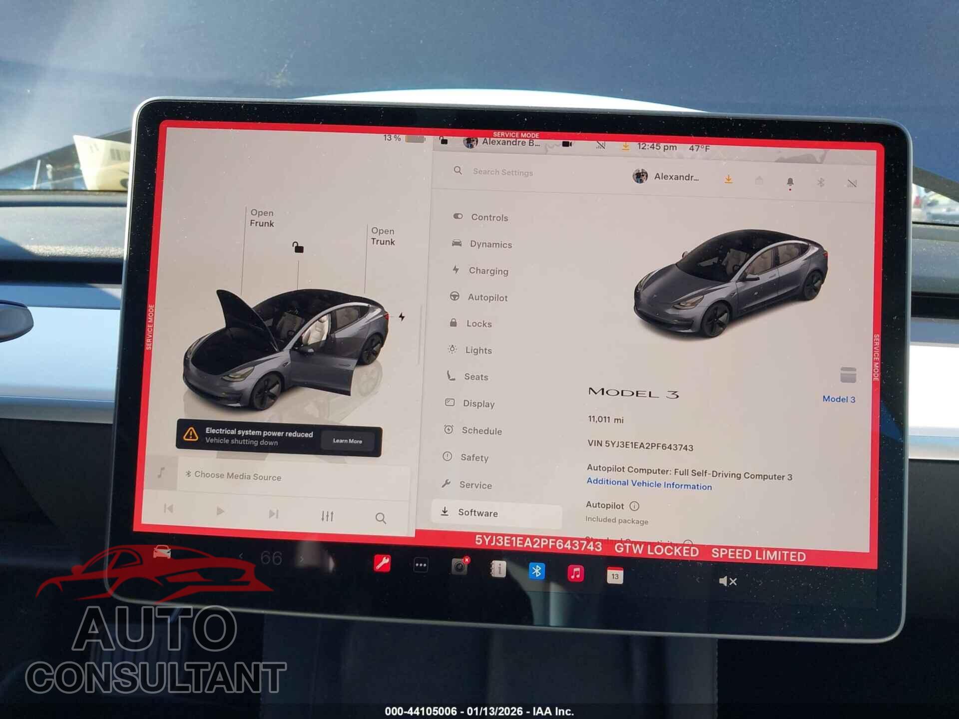 TESLA MODEL 3 2023 - 5YJ3E1EA2PF643743
