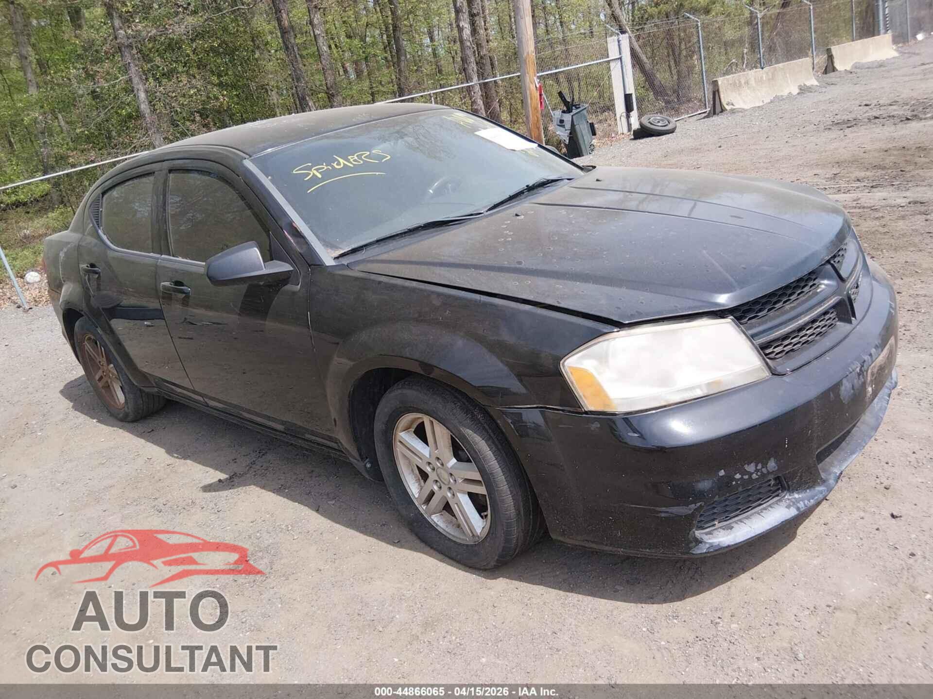 DODGE AVENGER 2012 - 1C3CDZCB3CN206539