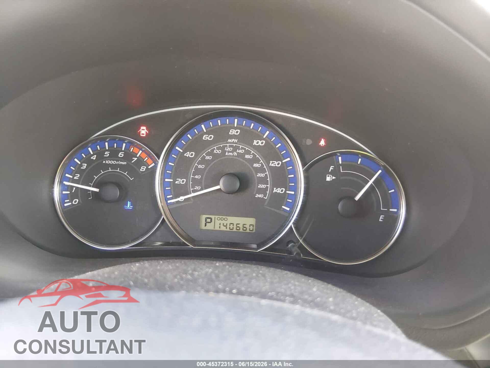 SUBARU FORESTER 2012 - JF2SHABC5CH433111