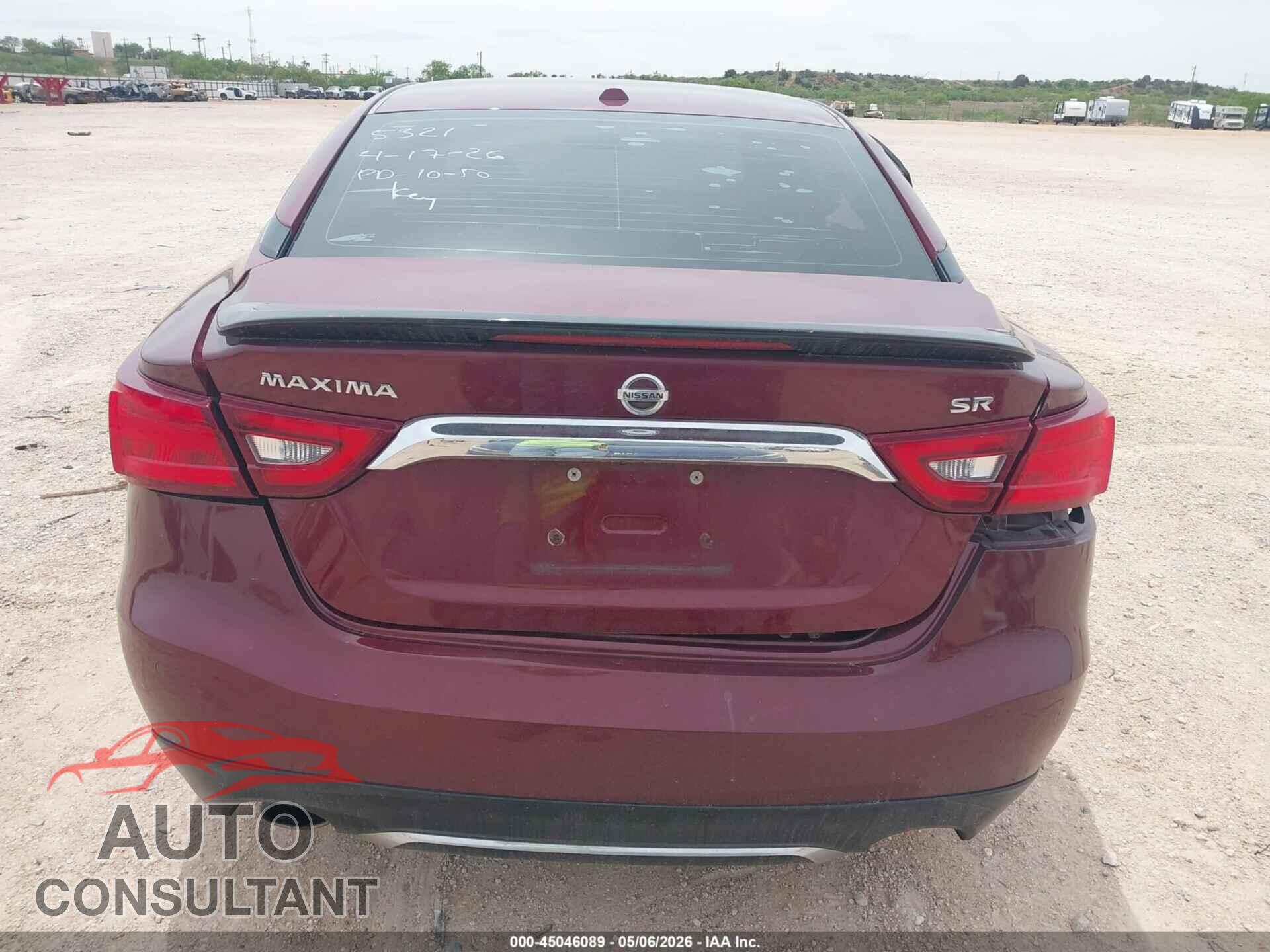 NISSAN MAXIMA 2017 - 1N4AA6AP1HC435321
