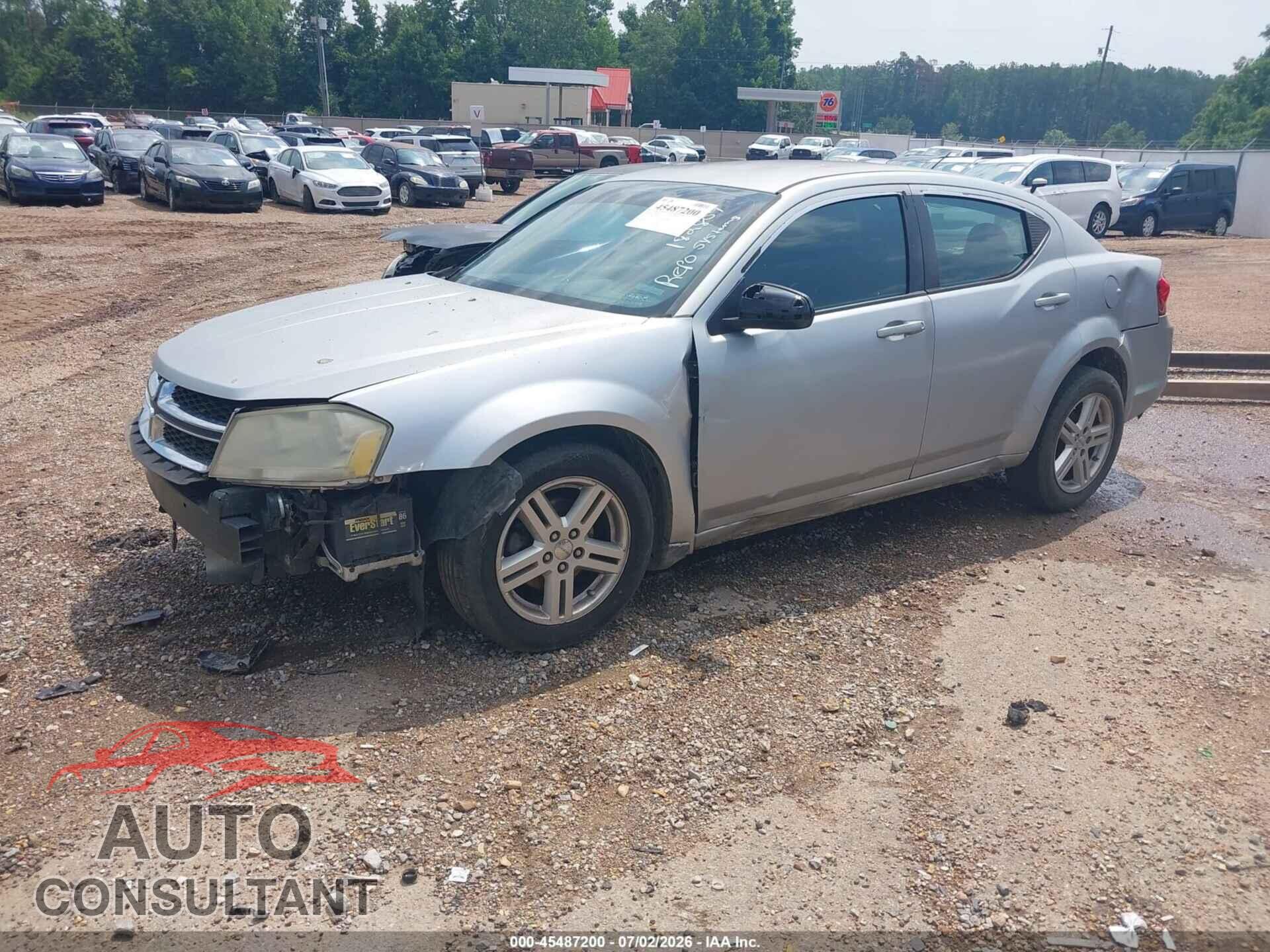 DODGE AVENGER 2012 - 1C3CDZCB5CN182809