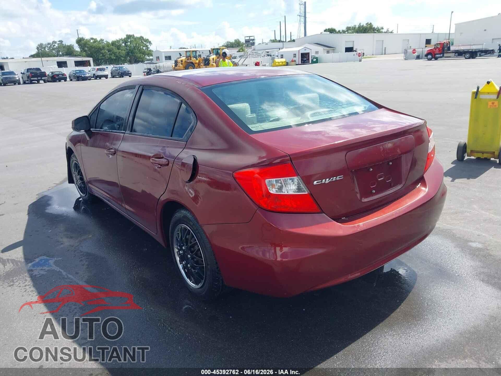 HONDA CIVIC 2012 - 19XFB2F57CE393011