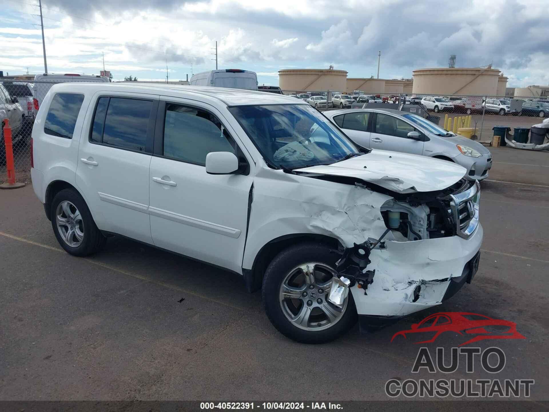 HONDA PILOT 2012 - 5FNYF3H51CB039351