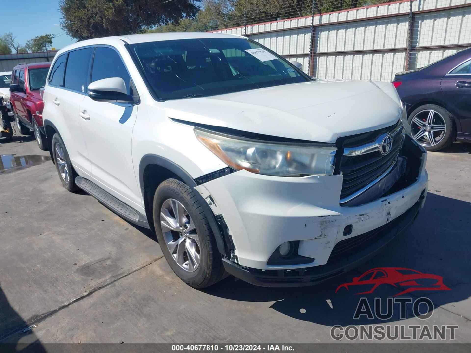 TOYOTA HIGHLANDER 2016 - 5TDZKRFH3GS182061