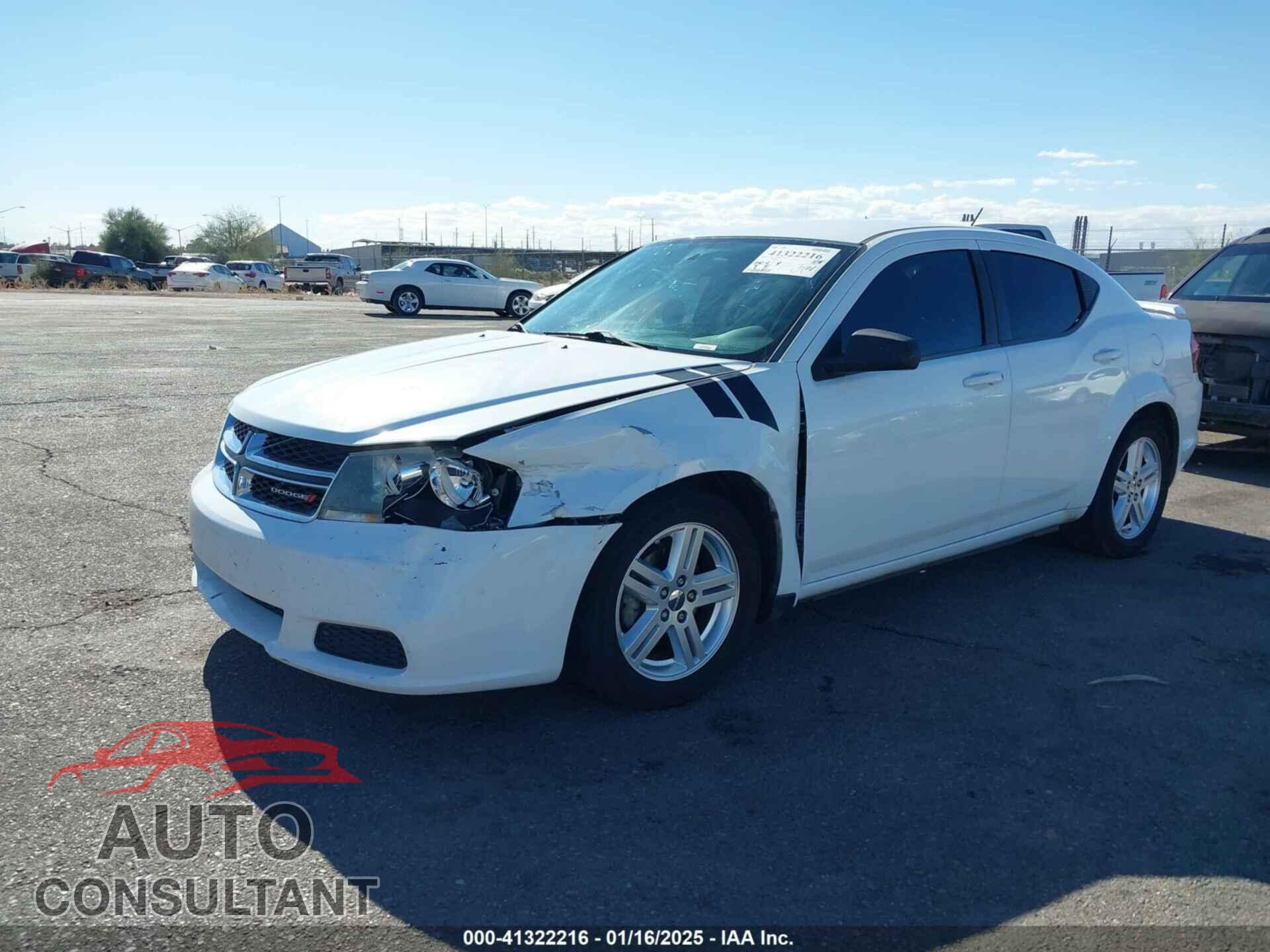 DODGE AVENGER 2013 - 1C3CDZAG0DN599545