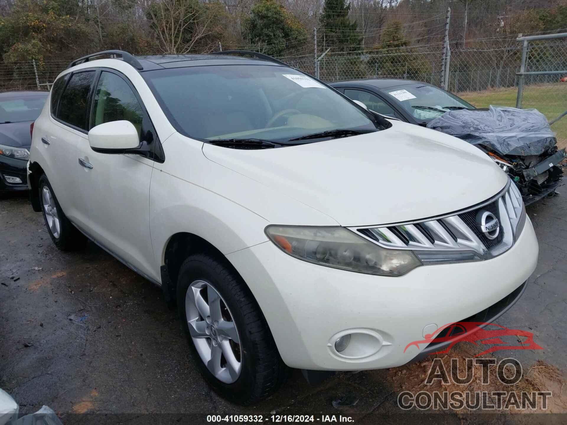 NISSAN MURANO 2009 - JN8AZ18U09W027706