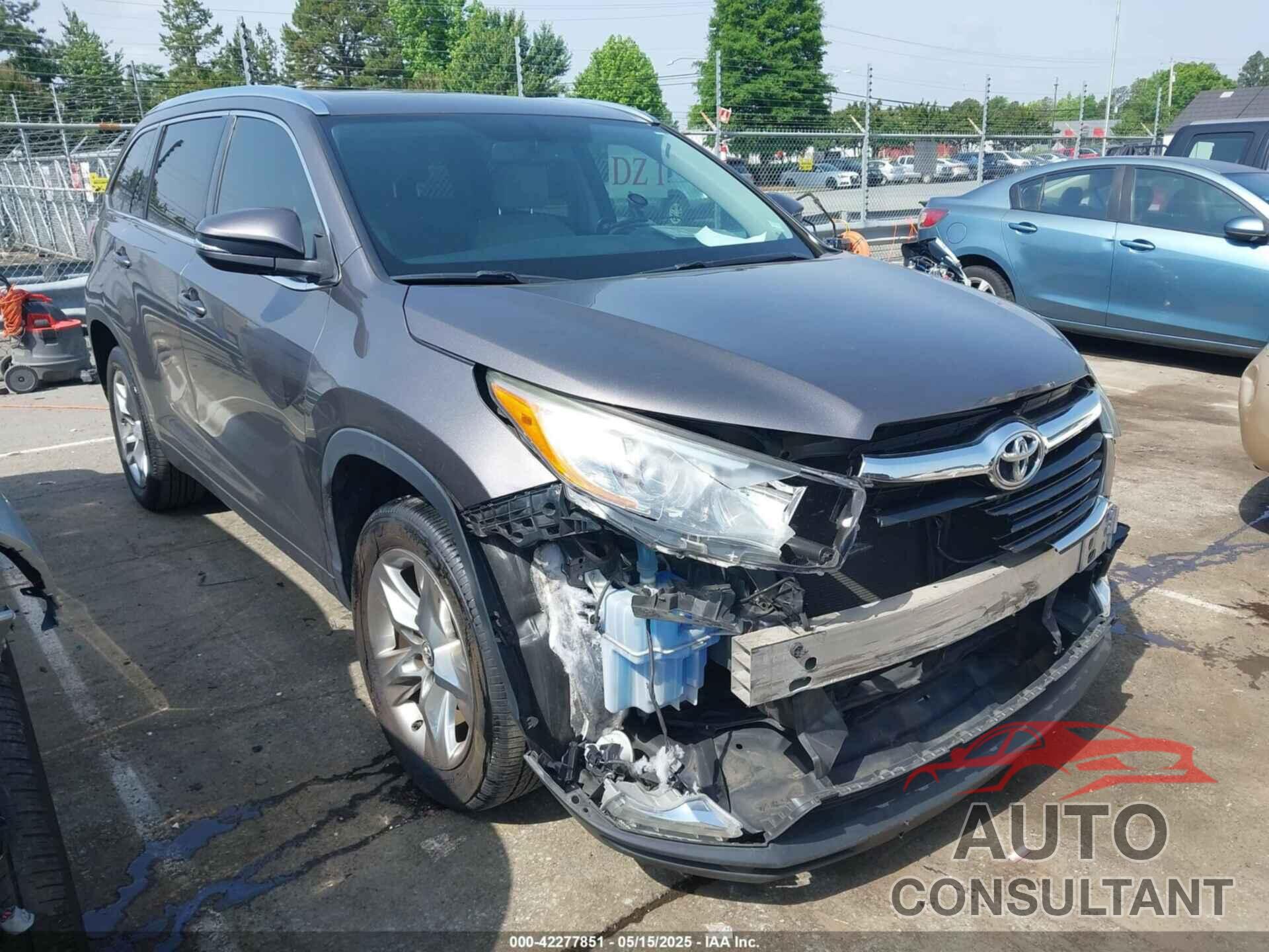 TOYOTA HIGHLANDER 2016 - 5TDYKRFH8GS124331