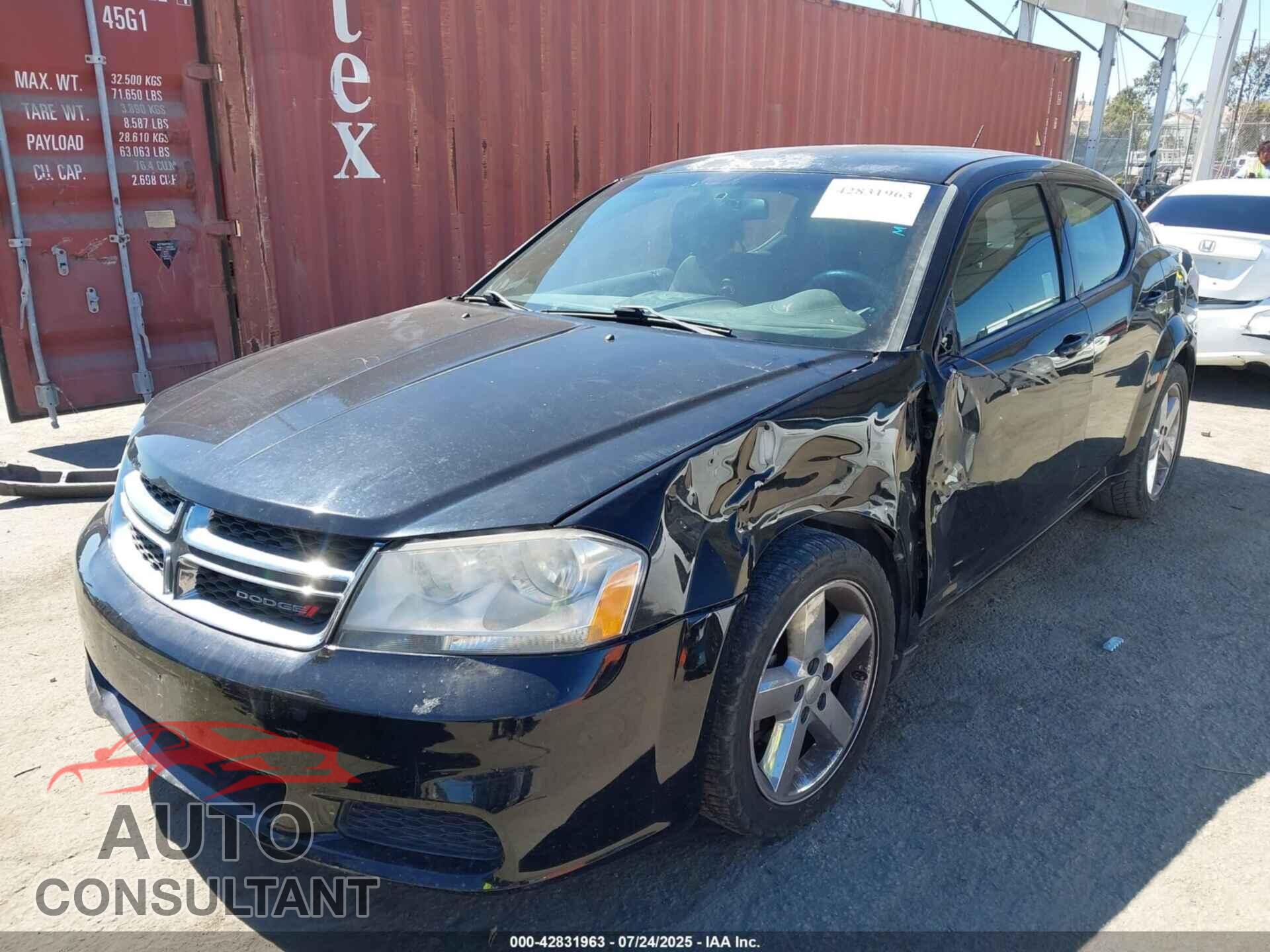 DODGE AVENGER 2013 - 1C3CDZAB1DN710964