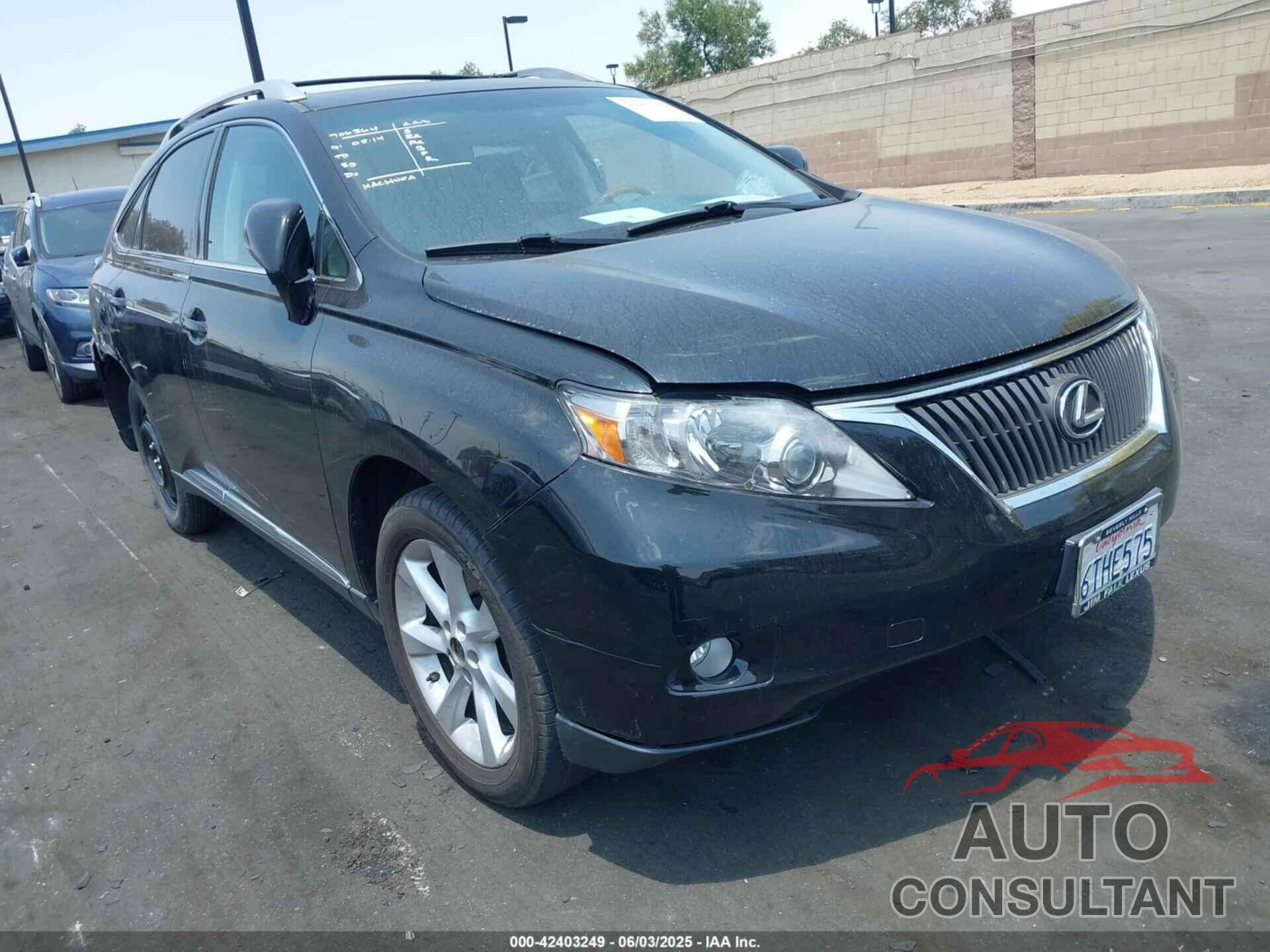 LEXUS RX 350 2010 - 2T2ZK1BA6AC040017