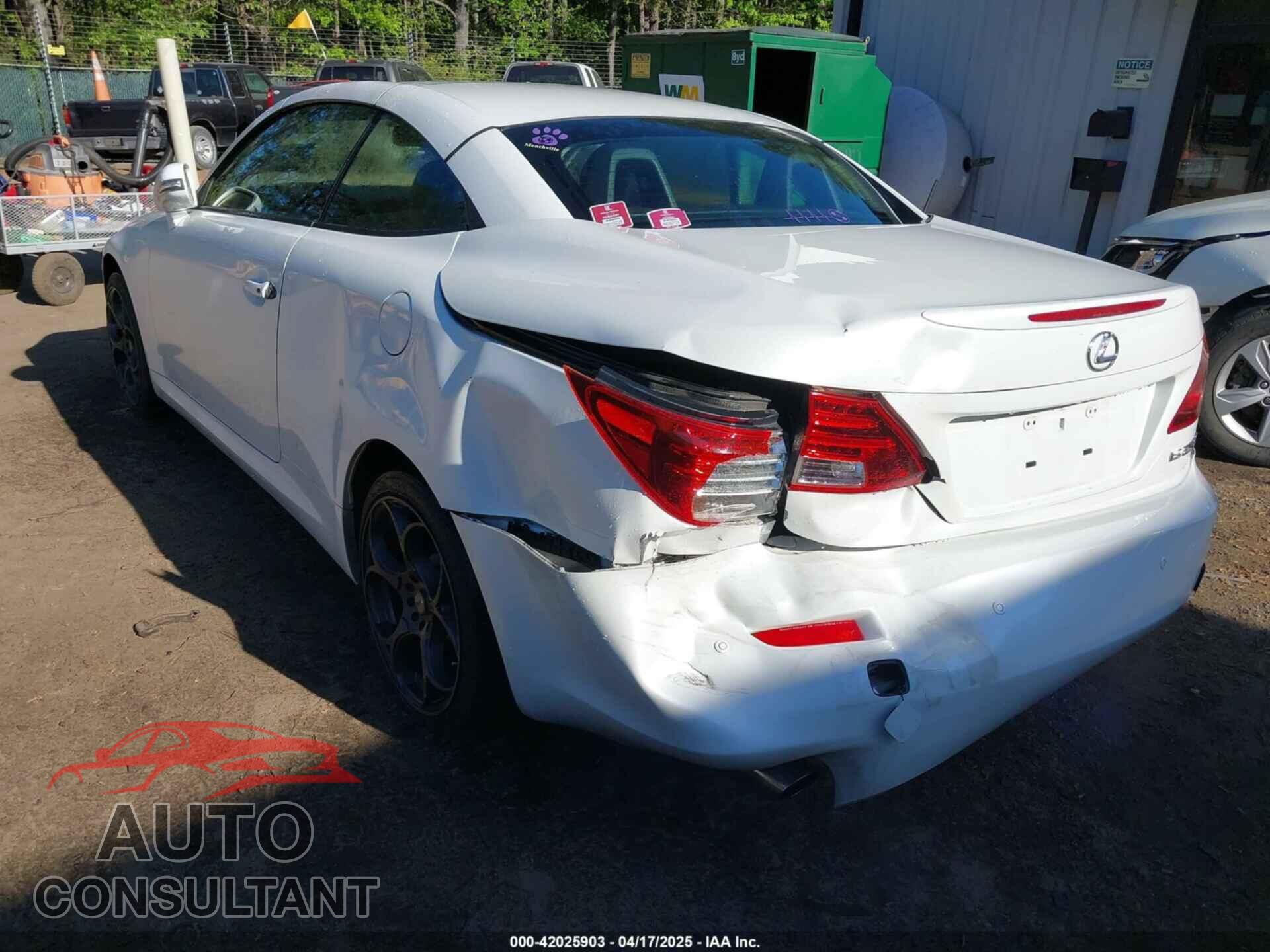 LEXUS IS 250C 2012 - JTHFF2C20C2524497