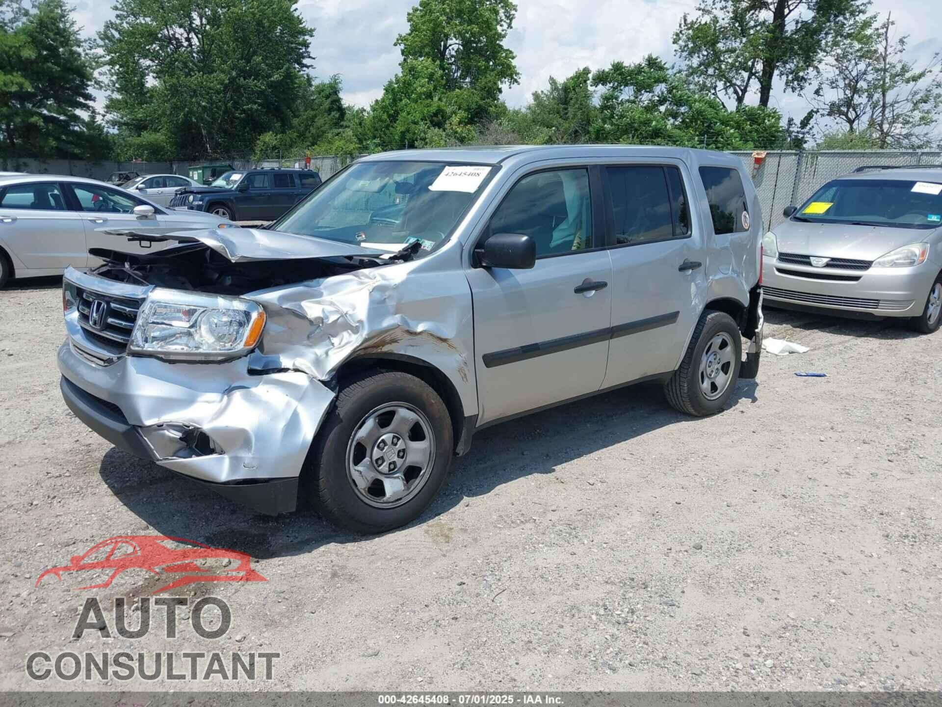 HONDA PILOT 2014 - 5FNYF4H22EB024677
