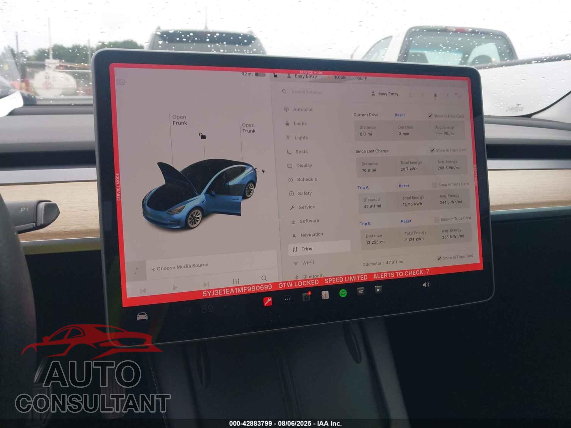 TESLA MODEL 3 2021 - 5YJ3E1EA1MF990699